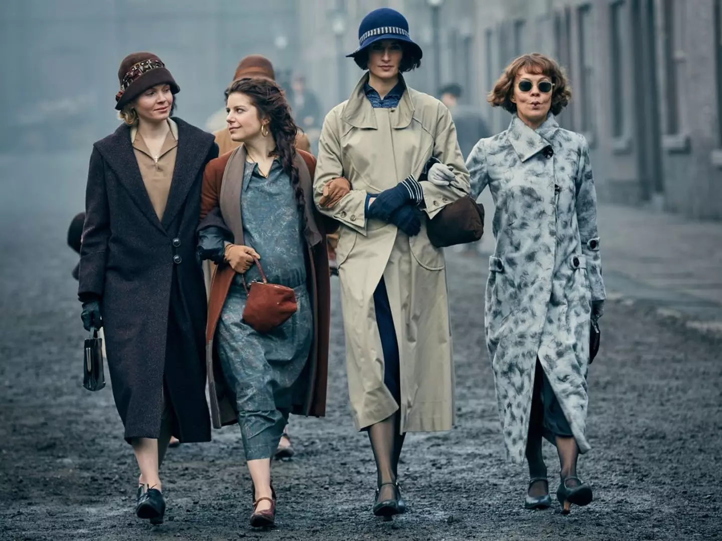 Sophie says the loss of Helen McCrory (far right) was felt on set (