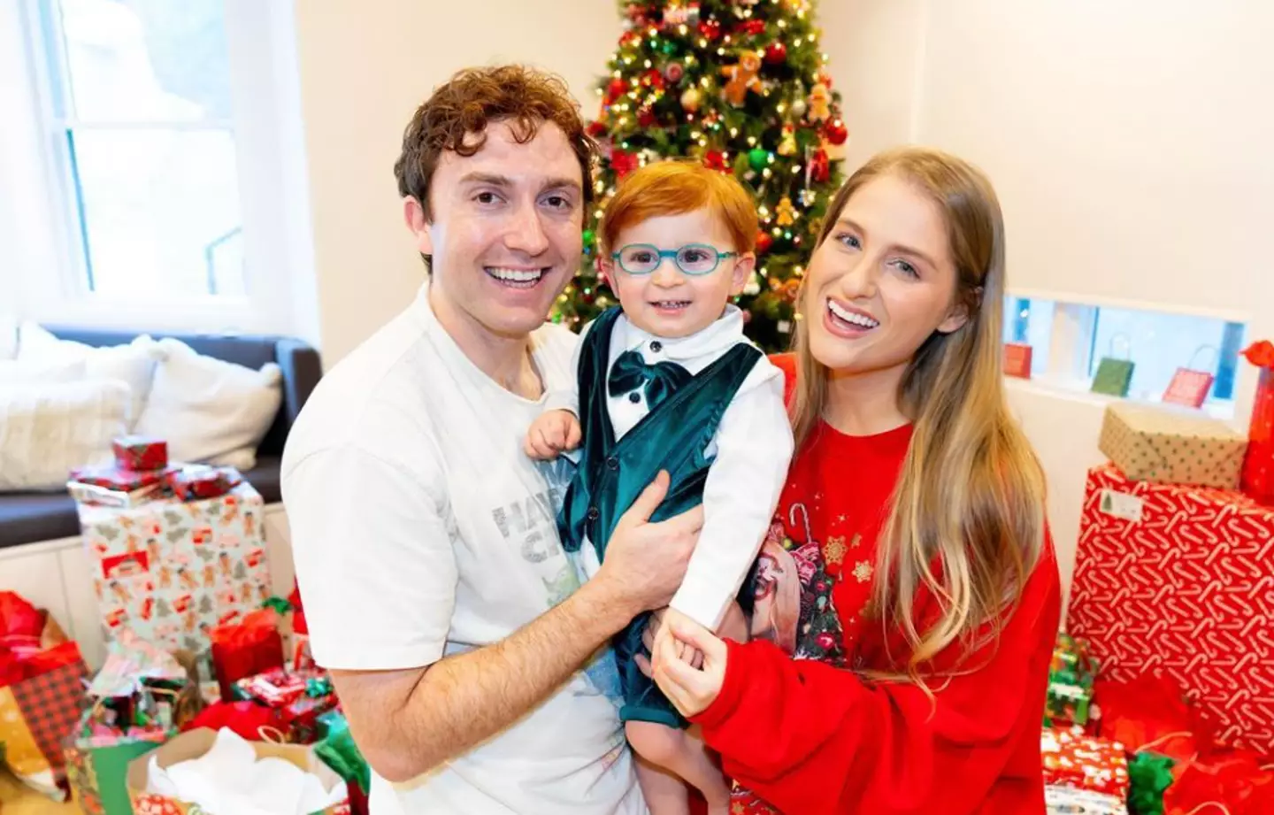 Meghan with husband Daryl and son Riley. @meghantrainor/Instagram