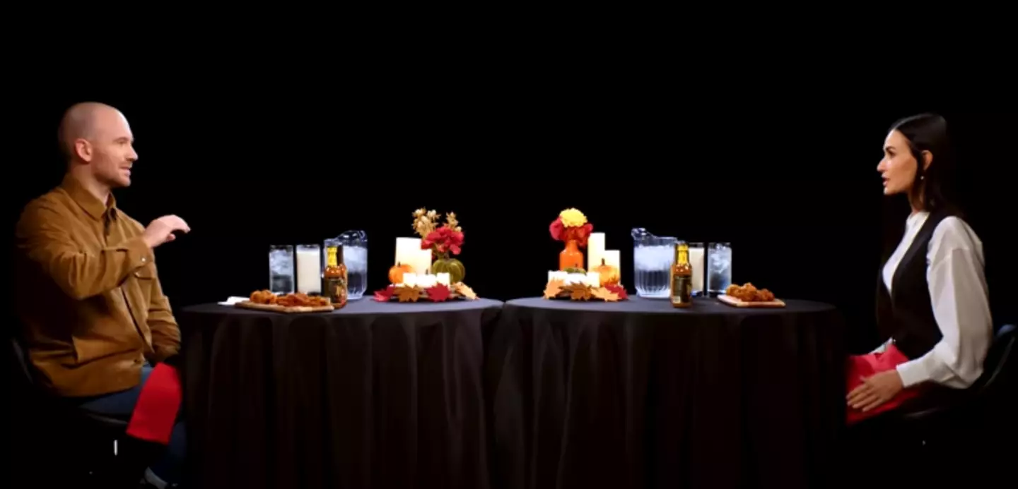 Evans interviewing Demi Moore (YouTube/First We Feast)