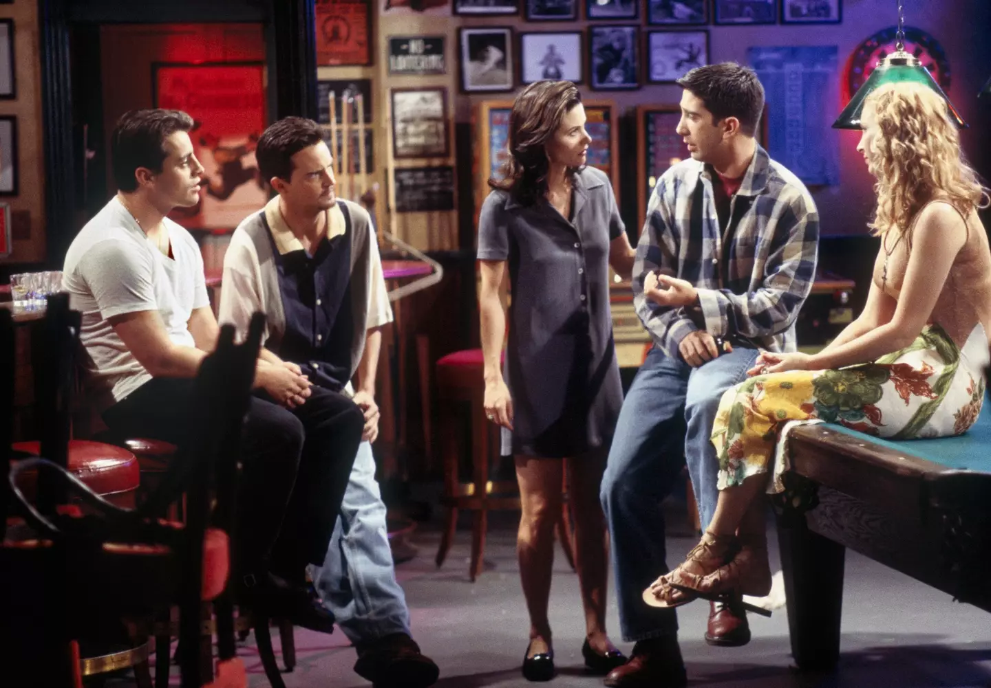 The cast of Friends were famous for their fashion. (NBC/Getty)