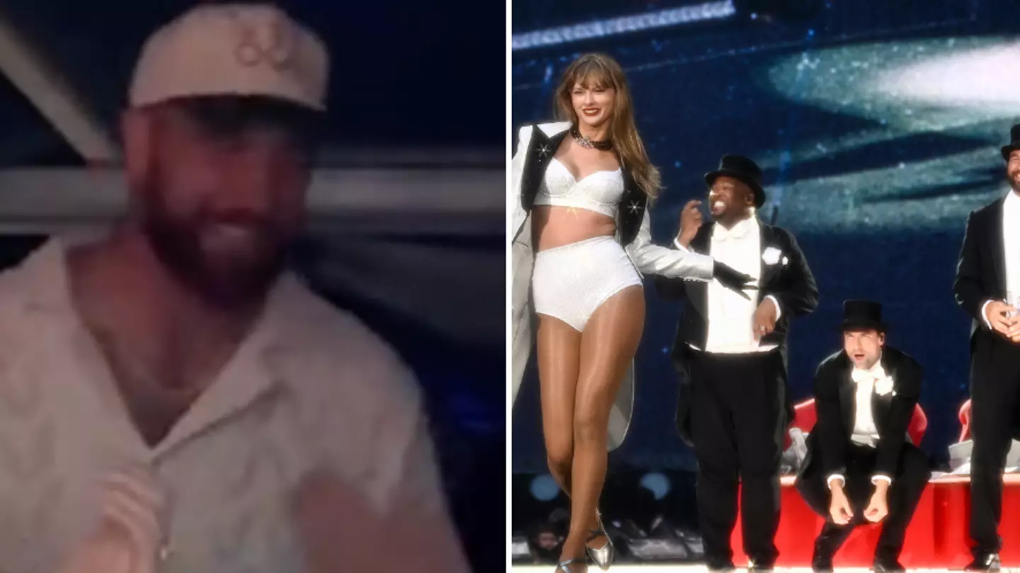 Taylor Swift fans spot Travis Kelce’s incredibly sweet gesture in VIP tent after surprise Eras Tour performance