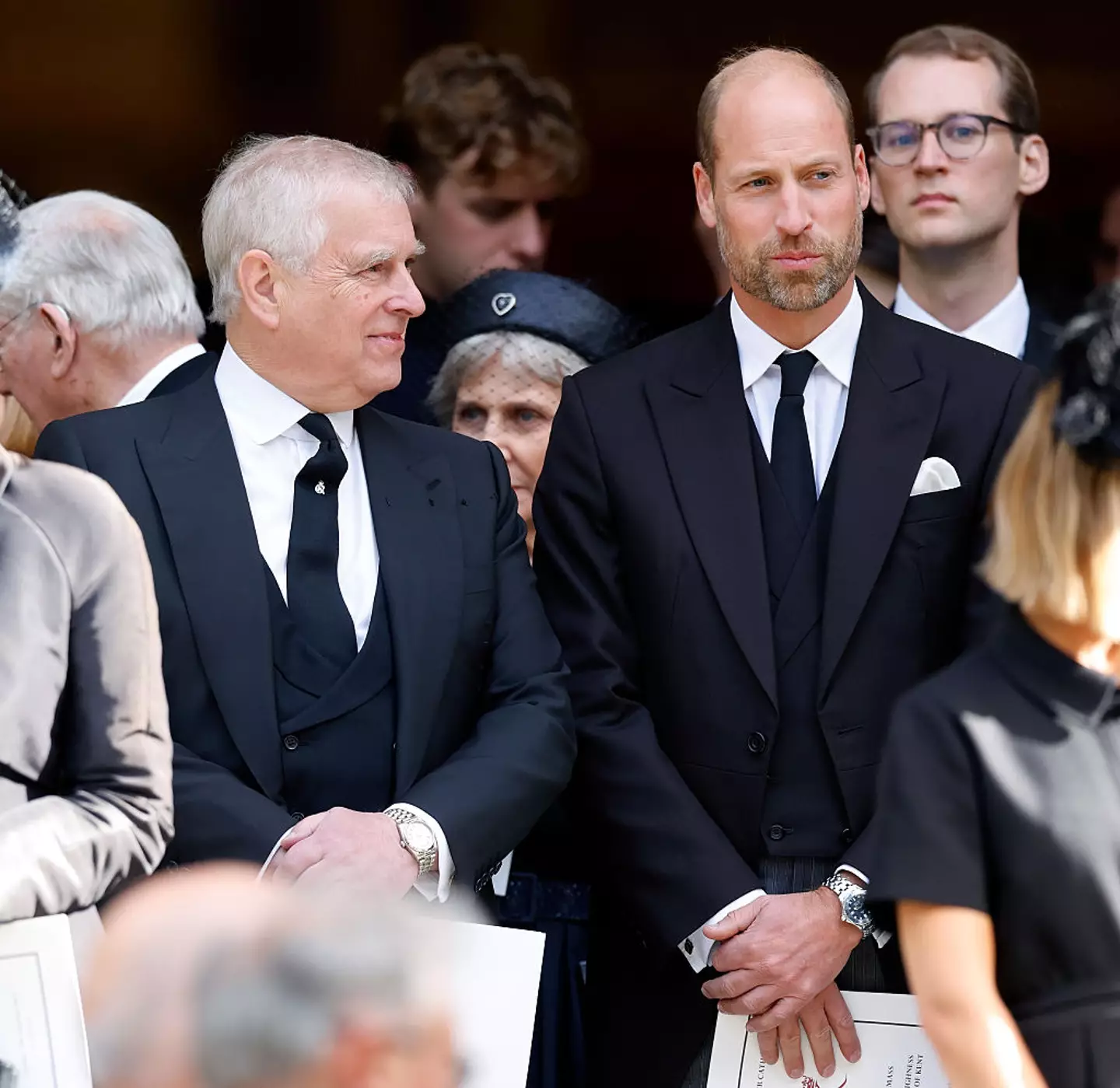 Prince William and Prince Andrew both attended the Duchess of Kent's funeral (Max Mumby/Indigo)