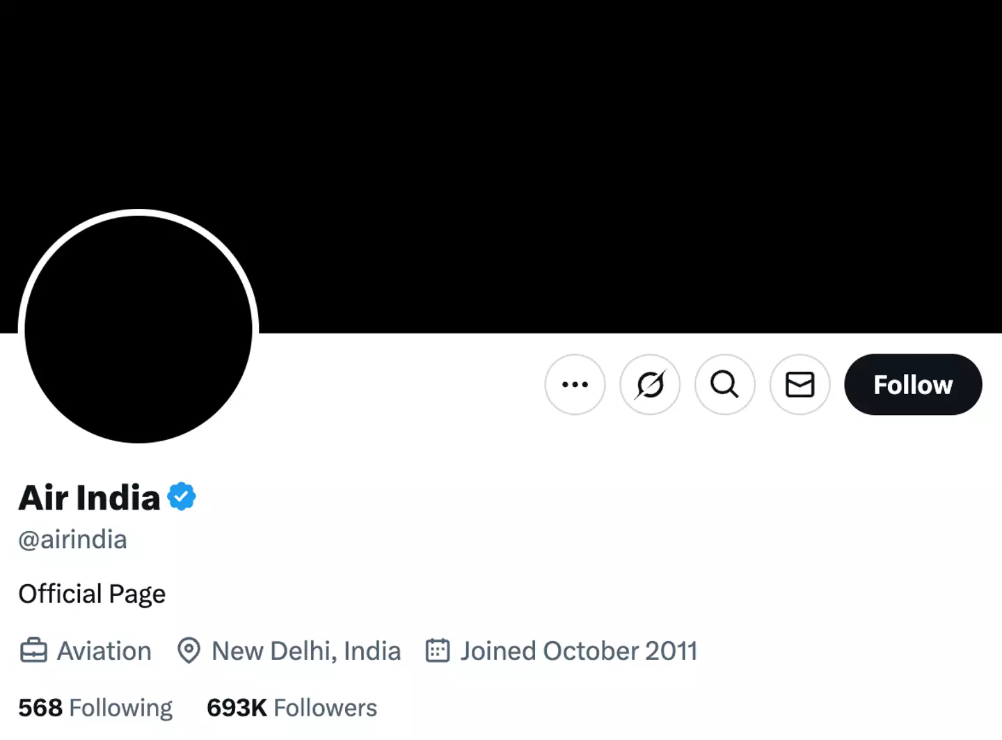 The Air India 'blackout' may be a tribute to the lives lost (X)