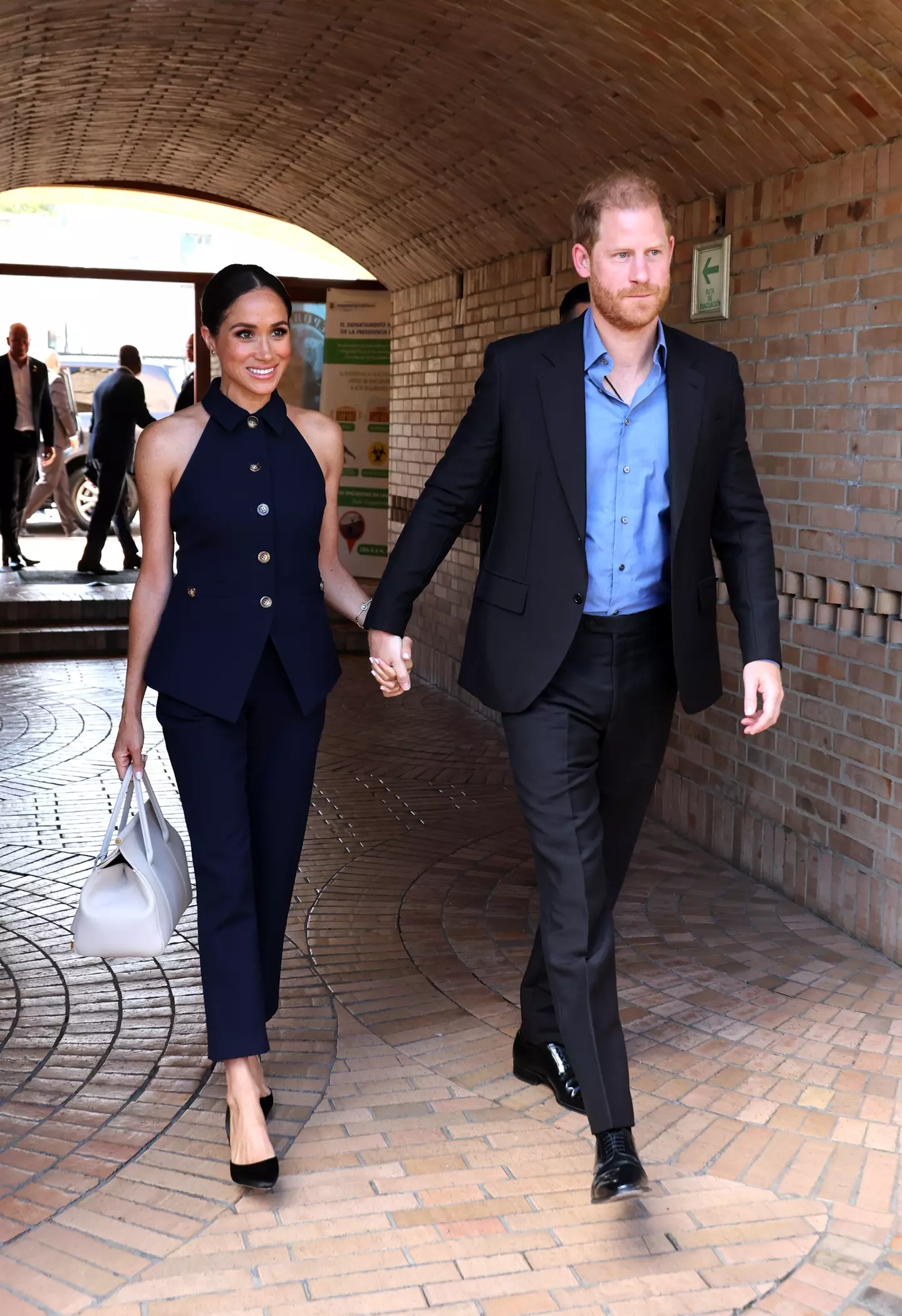 Prince Harry and Meghan Markle arrived in Colombia on 15 August (Eric Charbonneau/Archewell Foundation via Getty Images)
