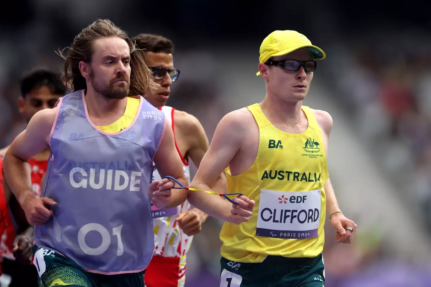 The runner said despite the slip-up, he and his guides remain 'best mates' (Ezra Shaw/Getty Images)