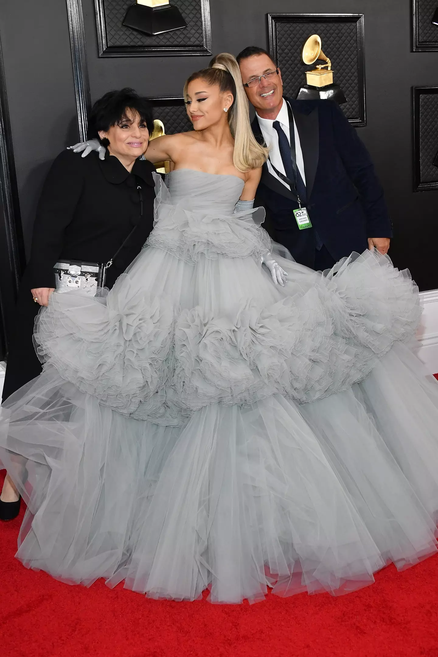 Ariana and her parents, Joan Grande and Edward Butera (Amy Sussman/Getty Images)