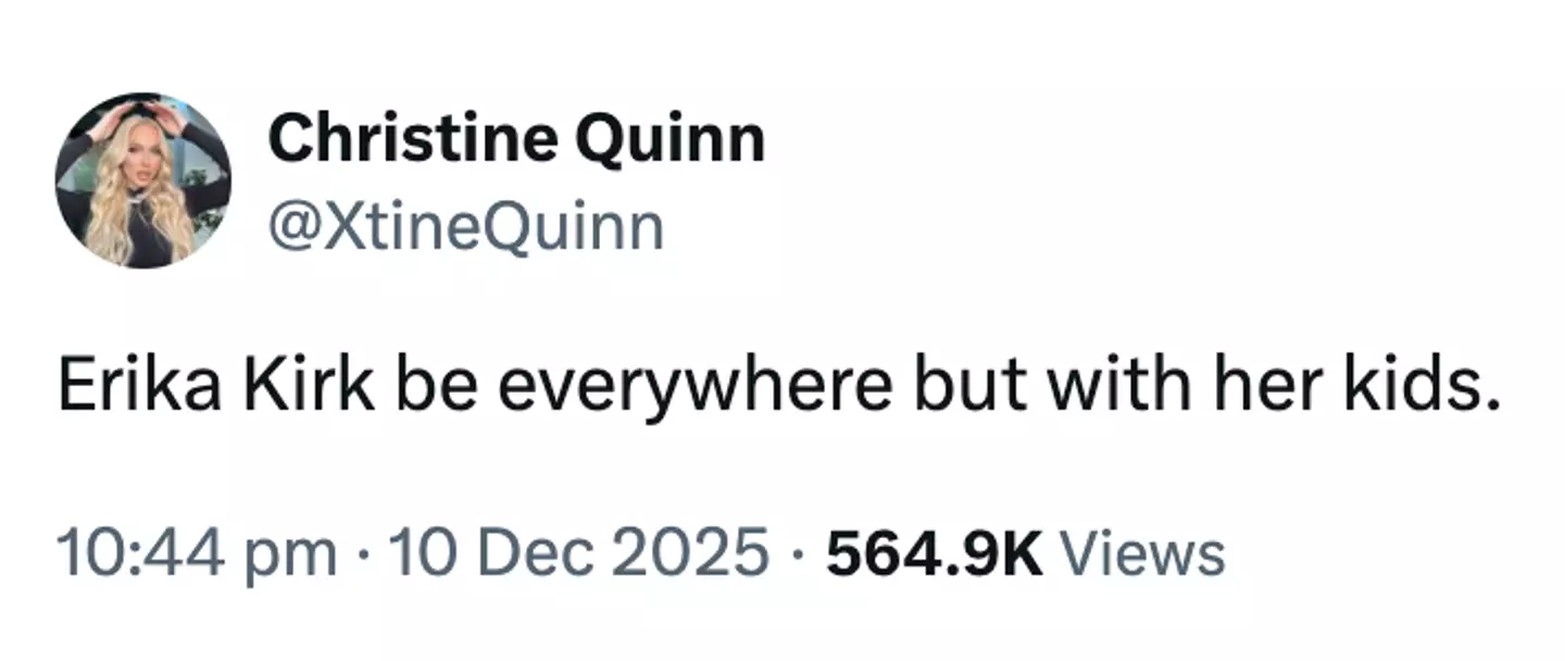 Quinn took aim at Erika (X)