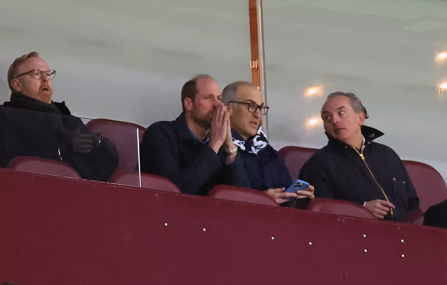 Prince William watched as his team beat Celtic 4-2. (Catherine Ivill - AMA/Getty Images)