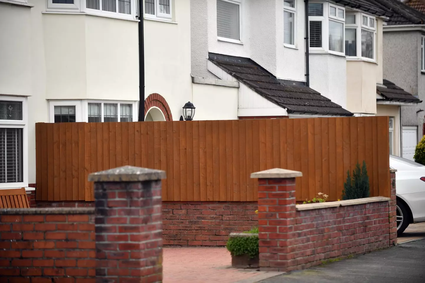 Corrine's fence, the one that started it all. Apparently this has got to come down.