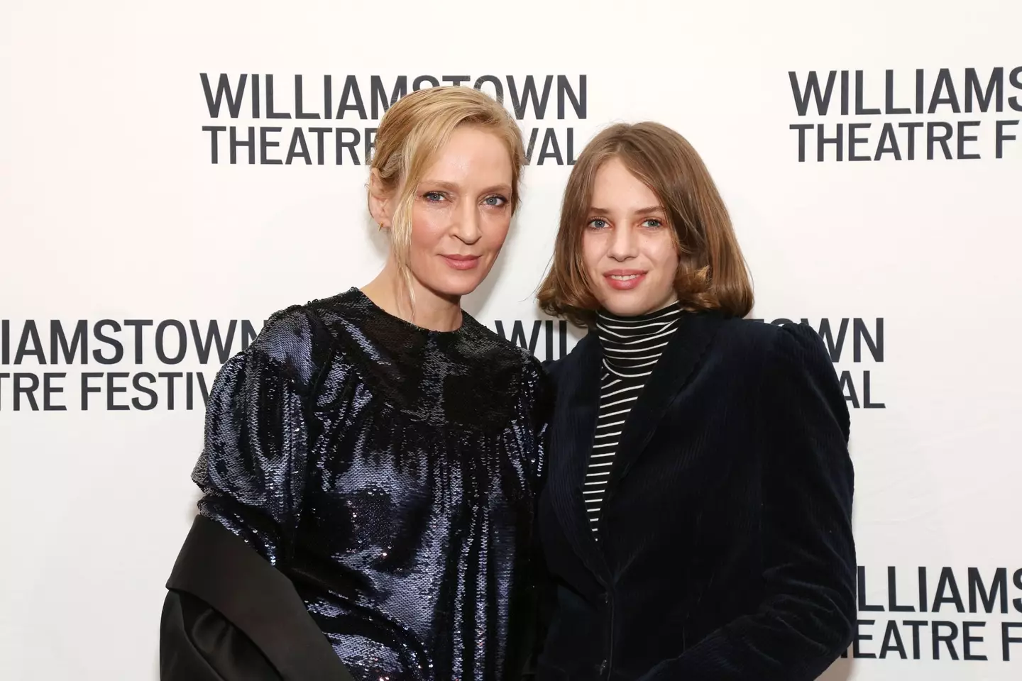 Maya and her mum Uma Thurman.
