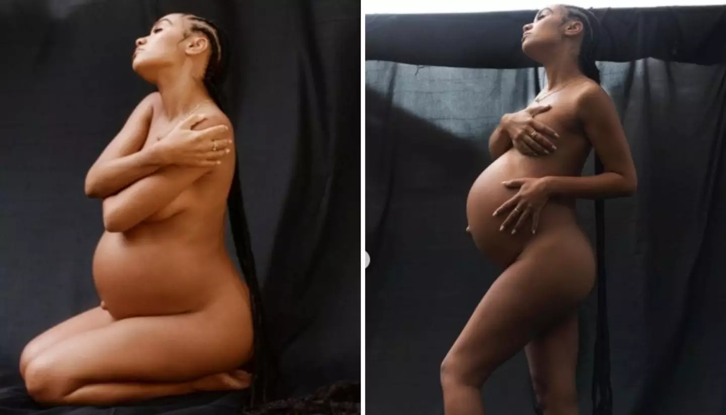 Leigh-Anne Pinnock reveals baby bump in pregnancy photo shoot. (