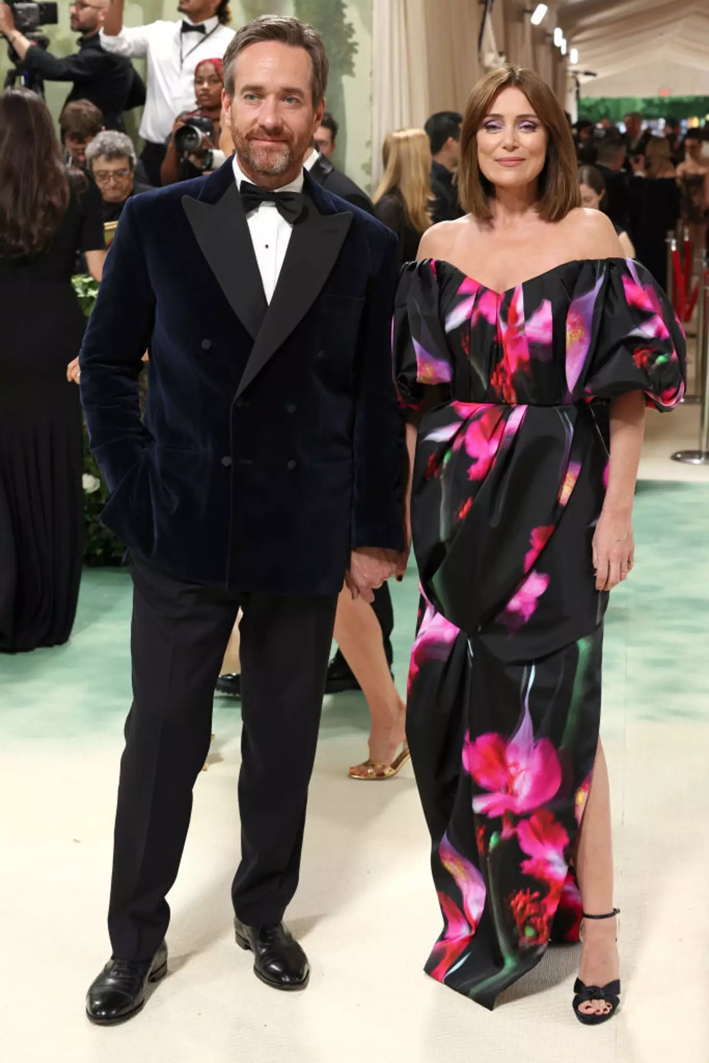 Keeley was with her husband, Matthew Macfadyen. (Marleen Moise/Getty Images)