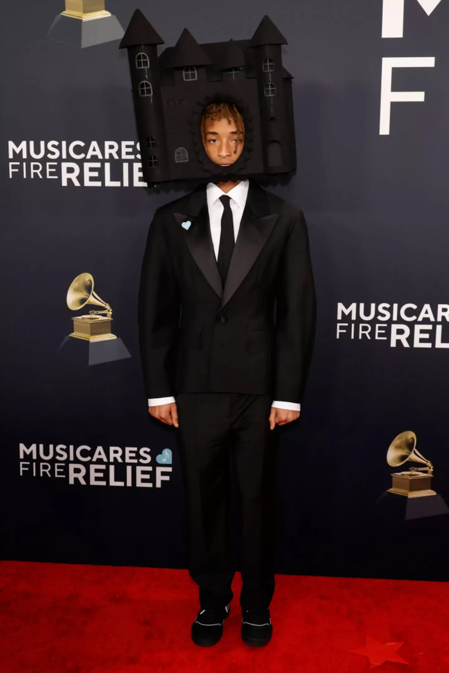Jaden Smith was also seen wearing the pin (Frazer Harrison/Getty Images)