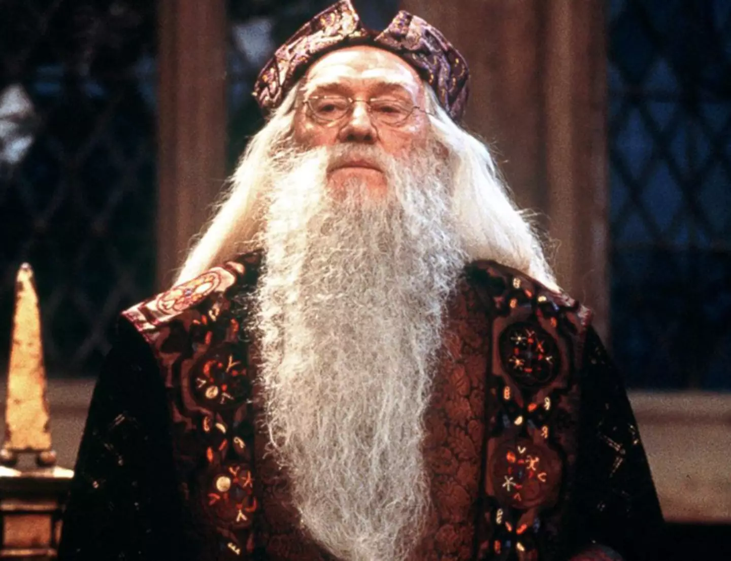 Richard Harris played Albus Dumbledore in the first two Harry Potter films (Warner Bros.)