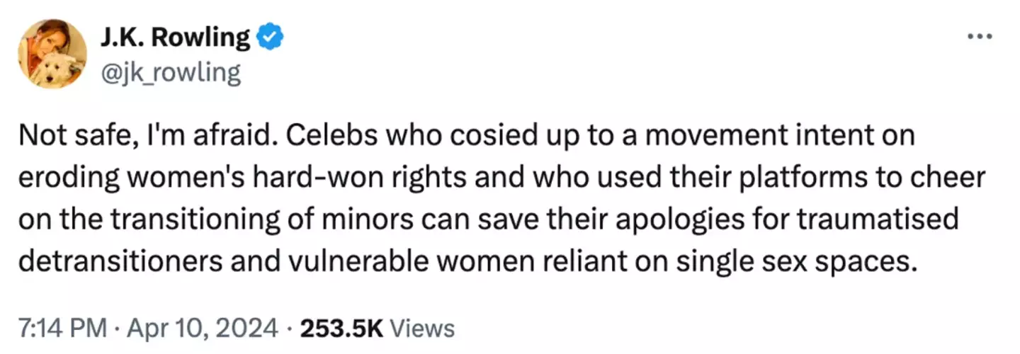 The author is known for her controversial views. (Twitter)