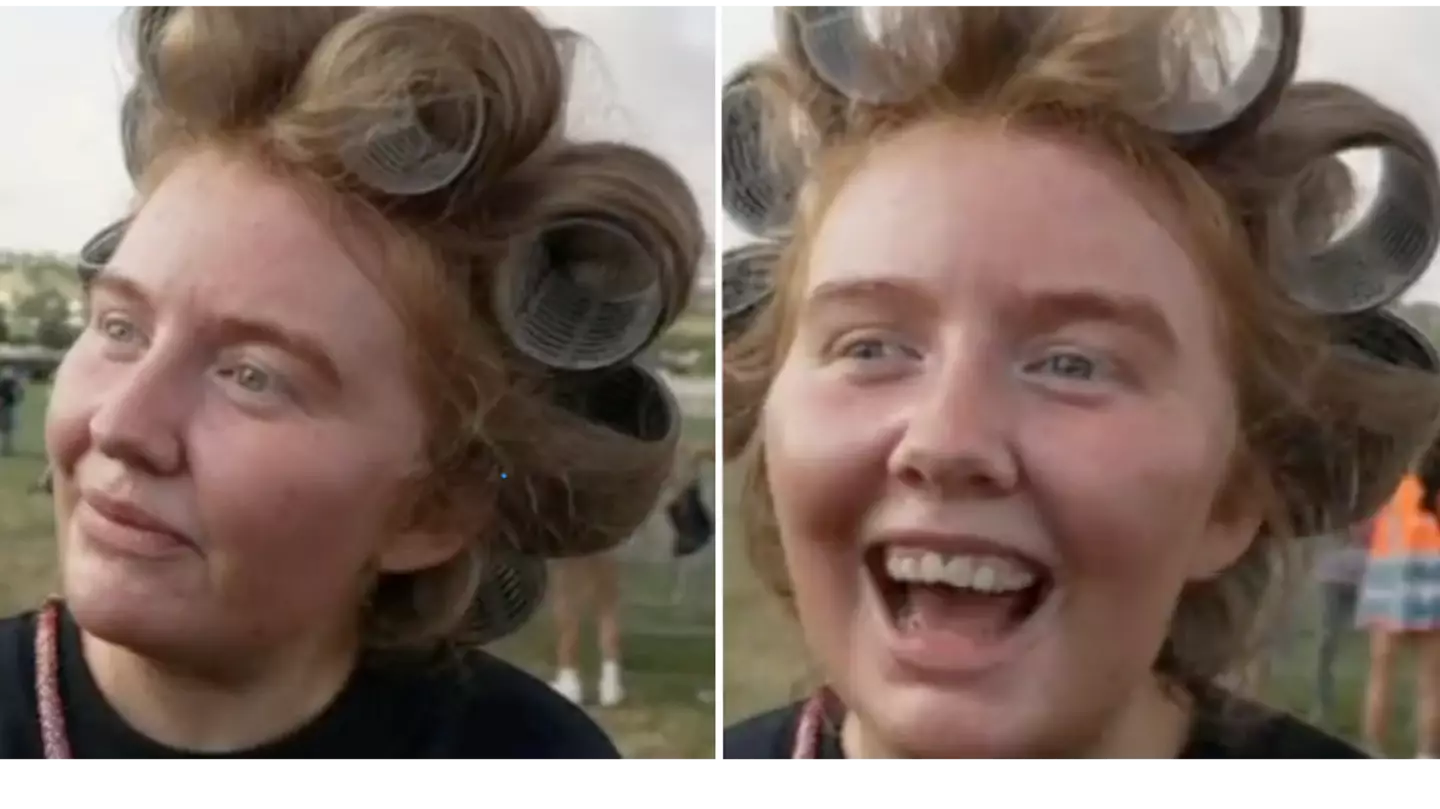 Glastonbury 'icon' has hilarious reaction when asked why she’s got rollers in her hair