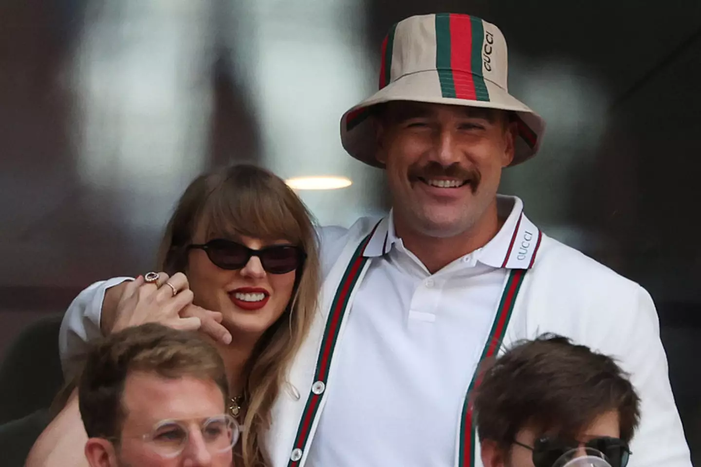 Taylor and Travis attended the US Open and packed on the PDA (Al Bello/Getty Images)