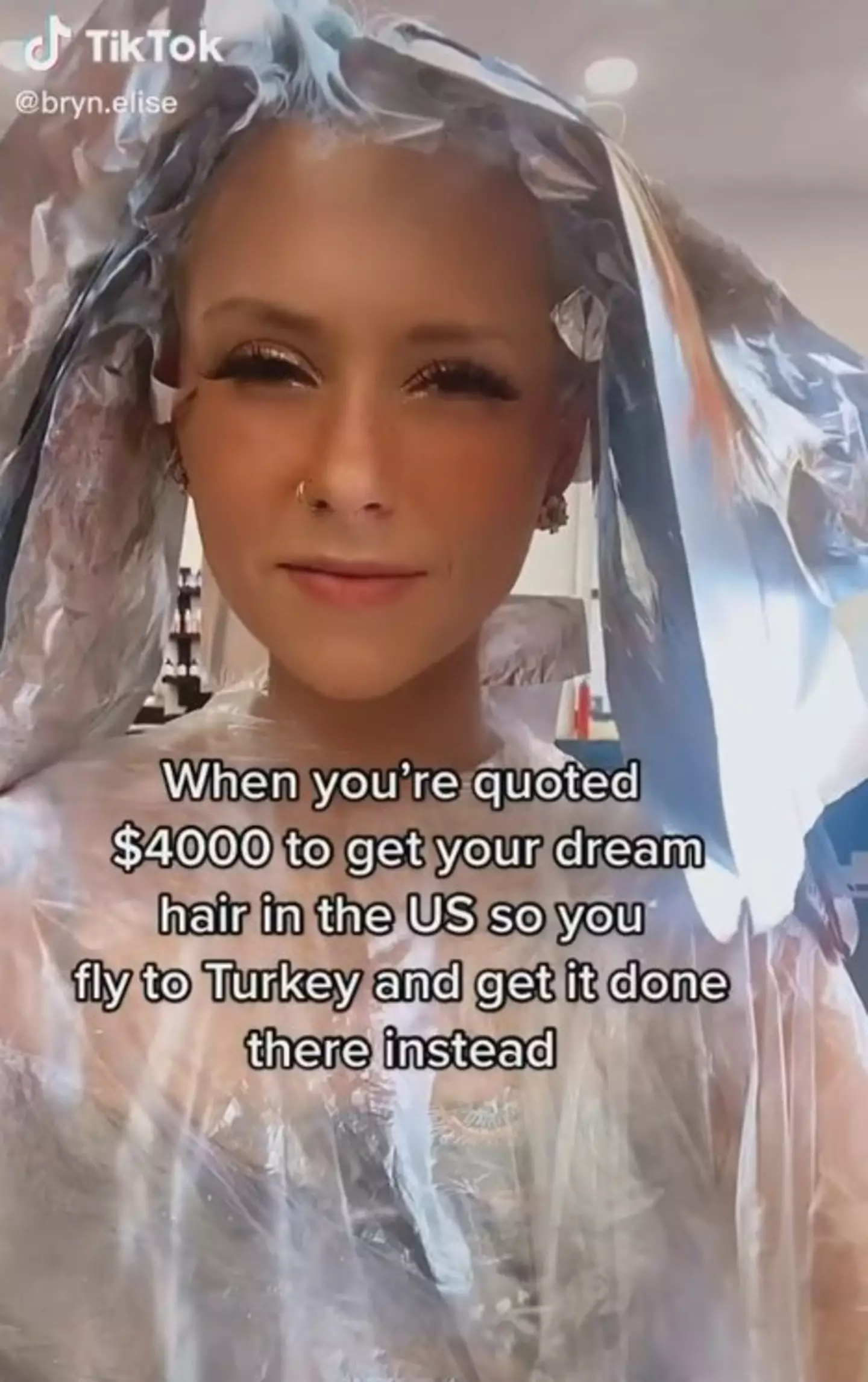 TikTok creator Bryn Elise travelled 6,000 miles to get her hair done.
