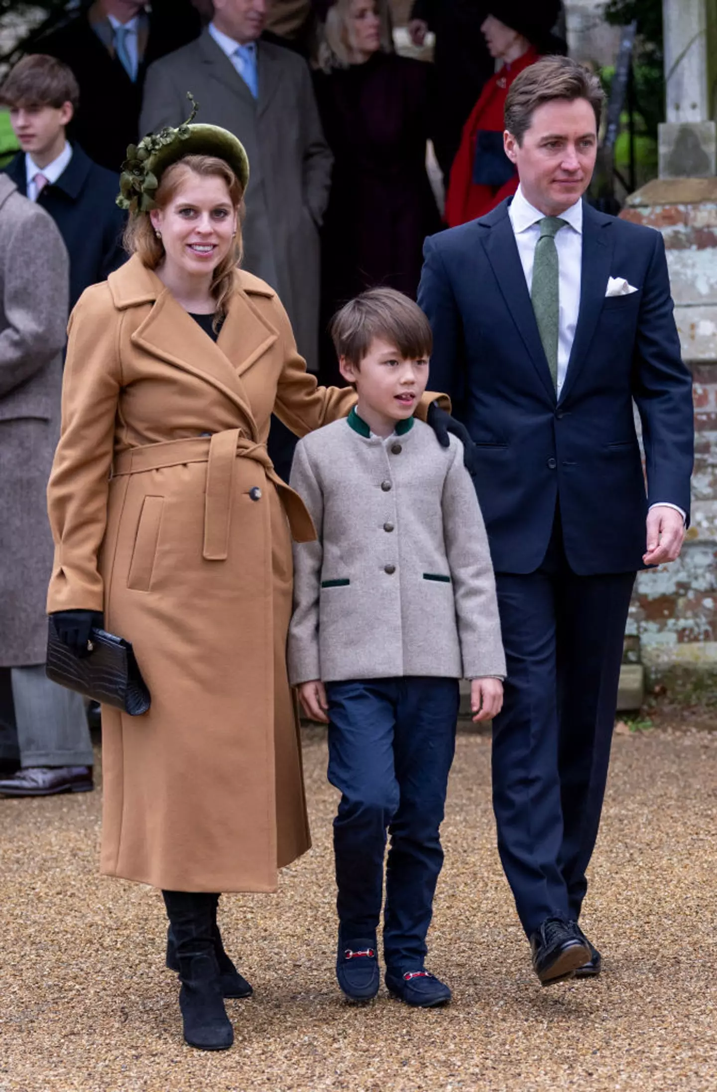 Beatrice, Edo, and Wolfie were out in public (Mark Cuthbert/UK Press via Getty Images)