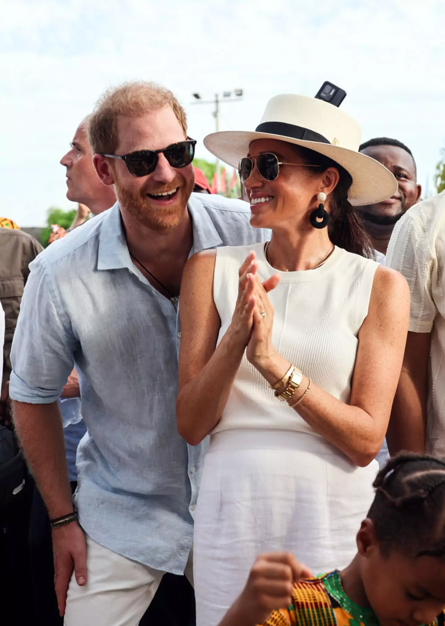 The couple shared six images from the past year (Eric Charbonneau/Archewell Foundation via Getty Images)