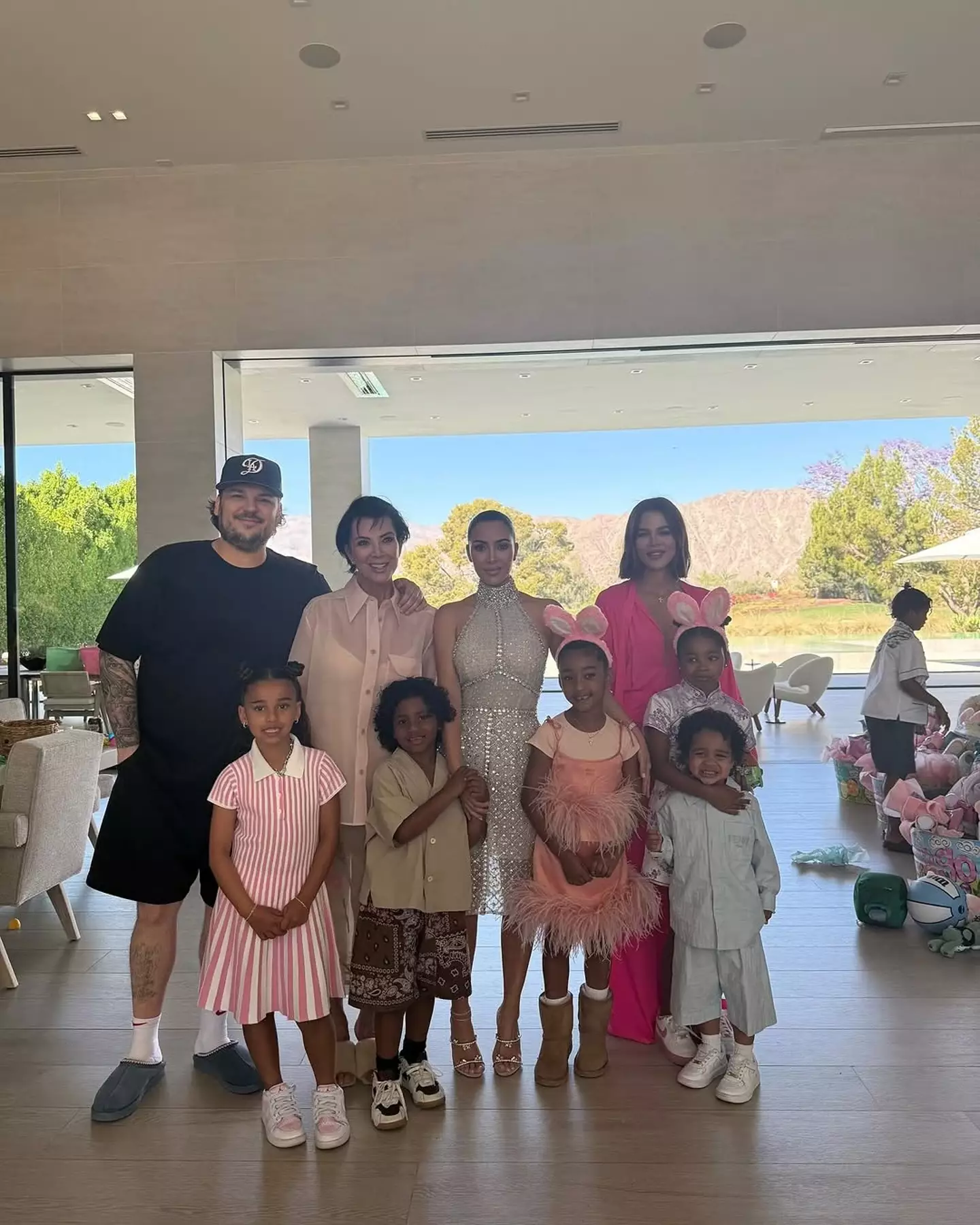 Fans were buzzing to see Rob Kardashian in Kim's Easter family photo dump (Instagram/@kimkardashian)