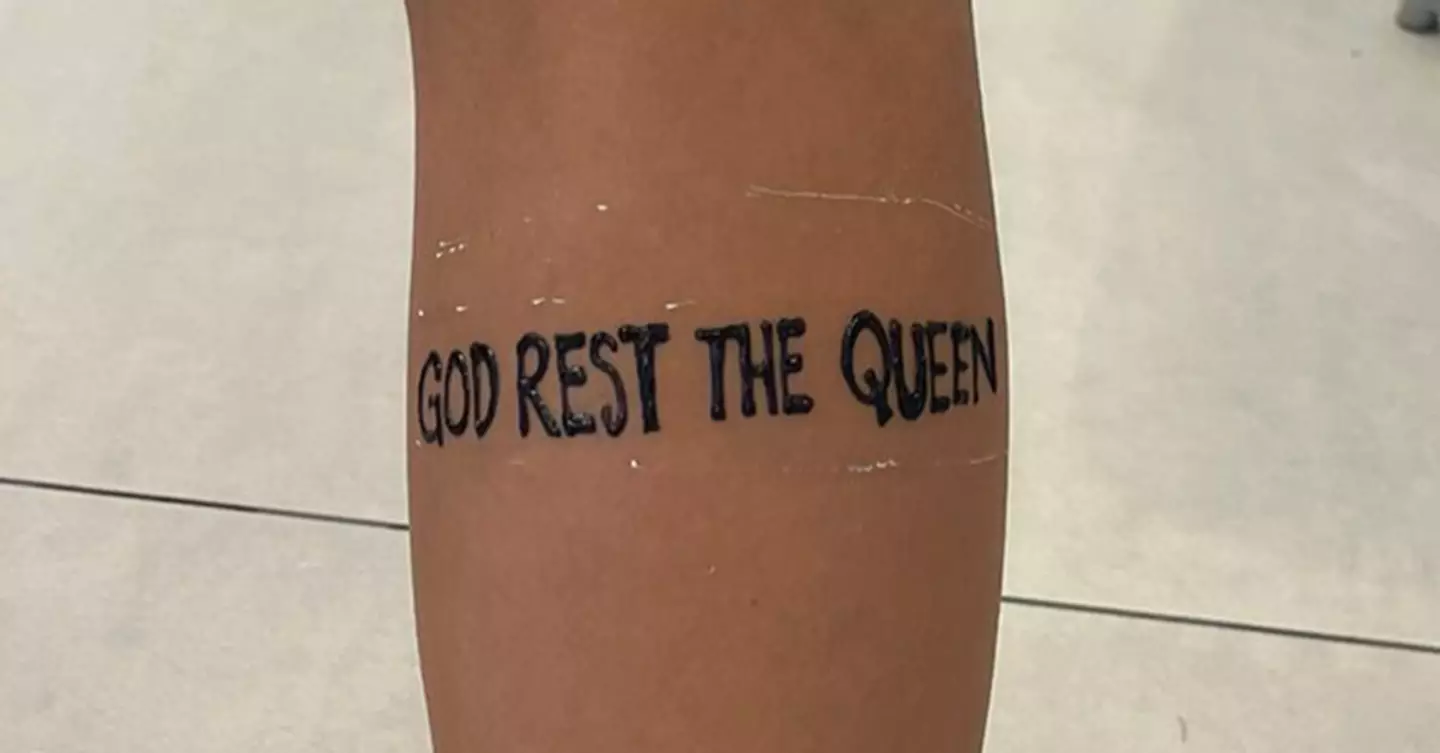 Scheila decided to get the tattoo as a mark of respect for the late monarch.