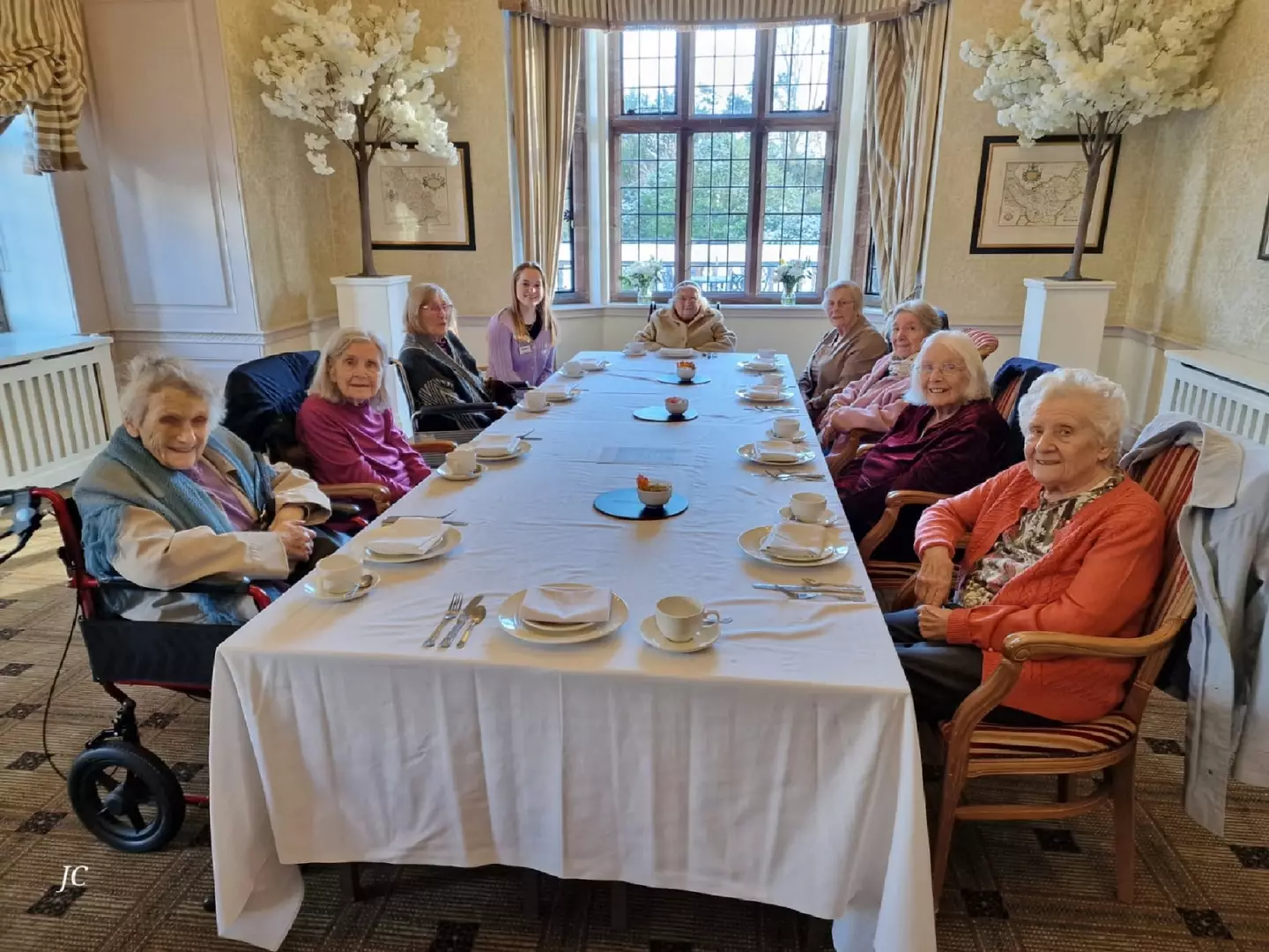 She was also treated to afternoon tea to mark the milestone.