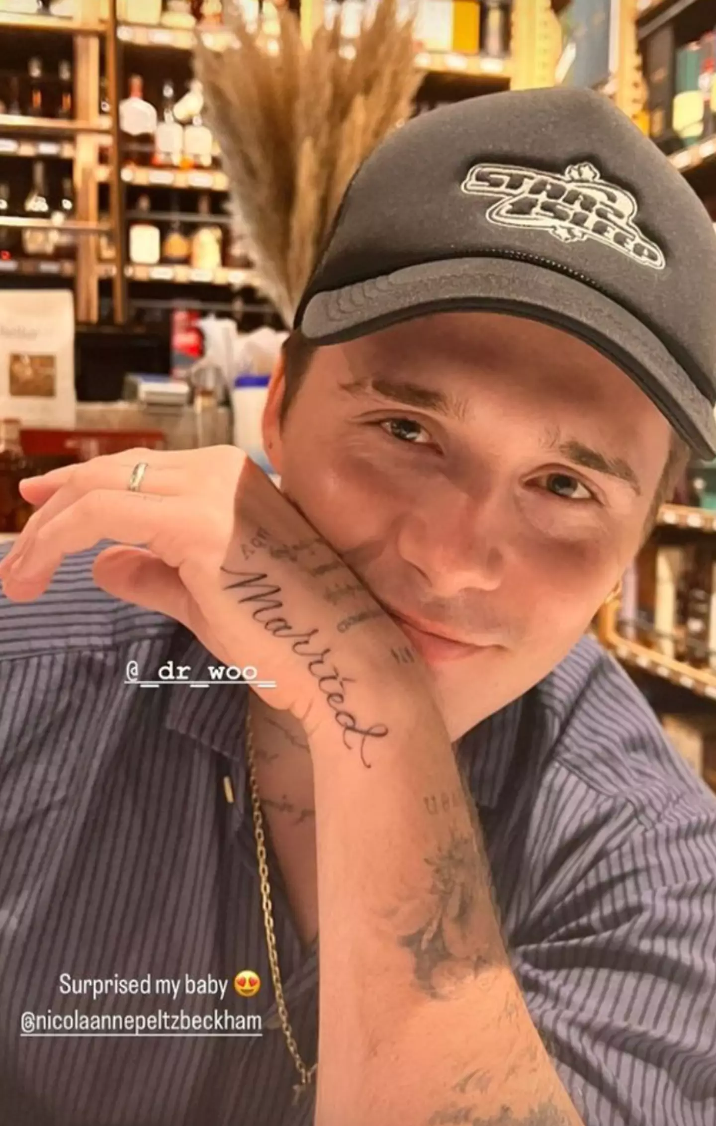 Brookyln recently had 'married' tattooed.