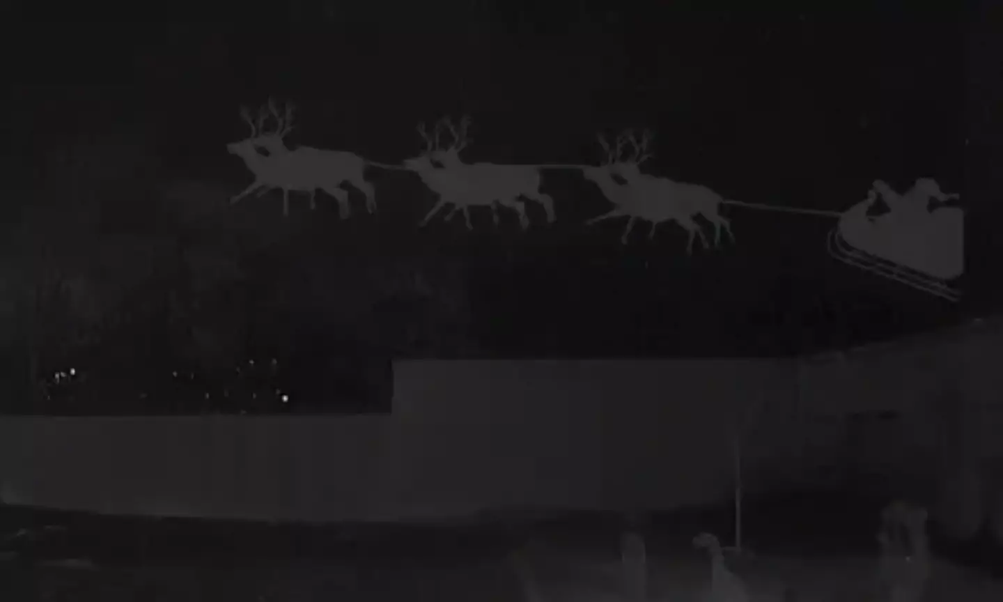 The edited picture showed Santa flying through the air.