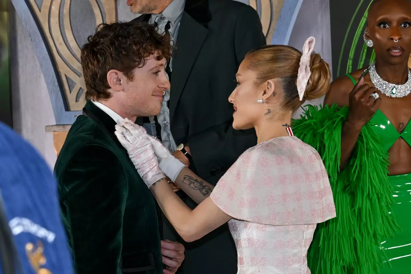 Ariana Grande and Ethan Slater have since gone public with their romance (Gilbert Flores/Variety via Getty Images)
