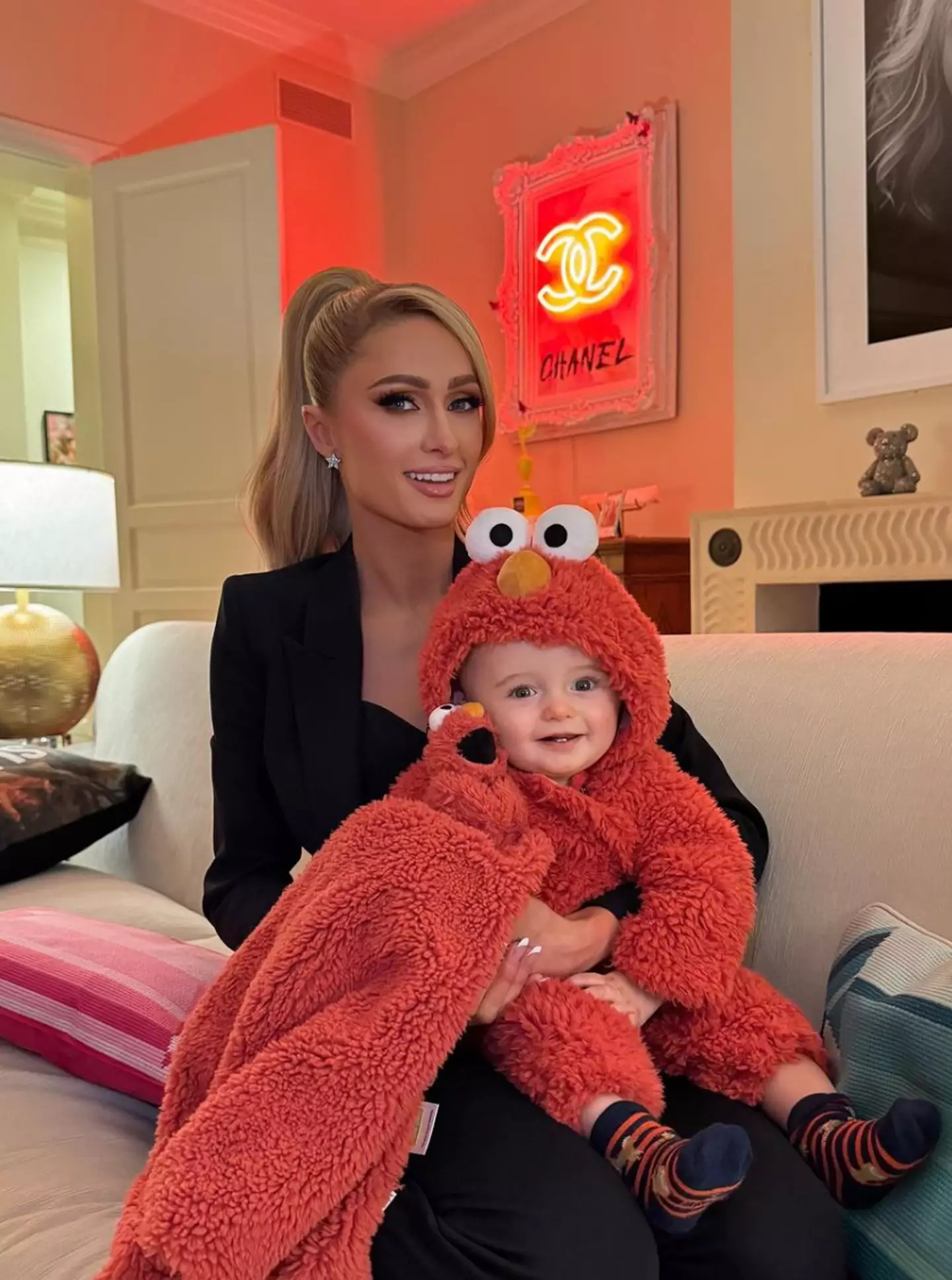 Paris with son Phoenix.