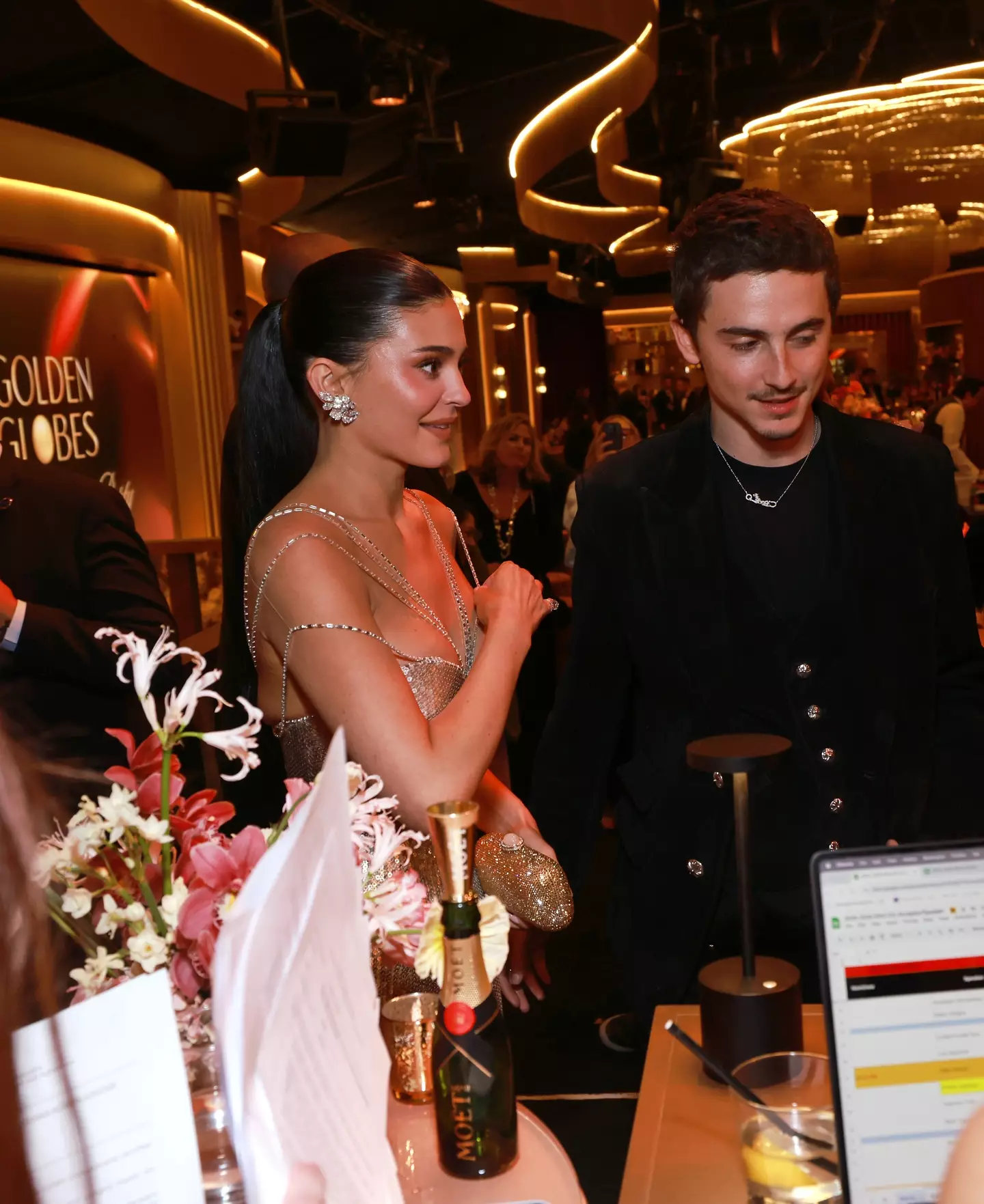 A lip reader has alleged that Timothée Chalamet and Kylie Jenner had a 'heated exchange' (Chad Salvador/2026GG/Penske Media via Getty Images)