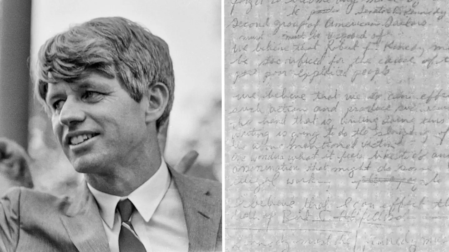 Eerie handwritten note RFK’s killer wrote before assassination revealed in newly released classified files