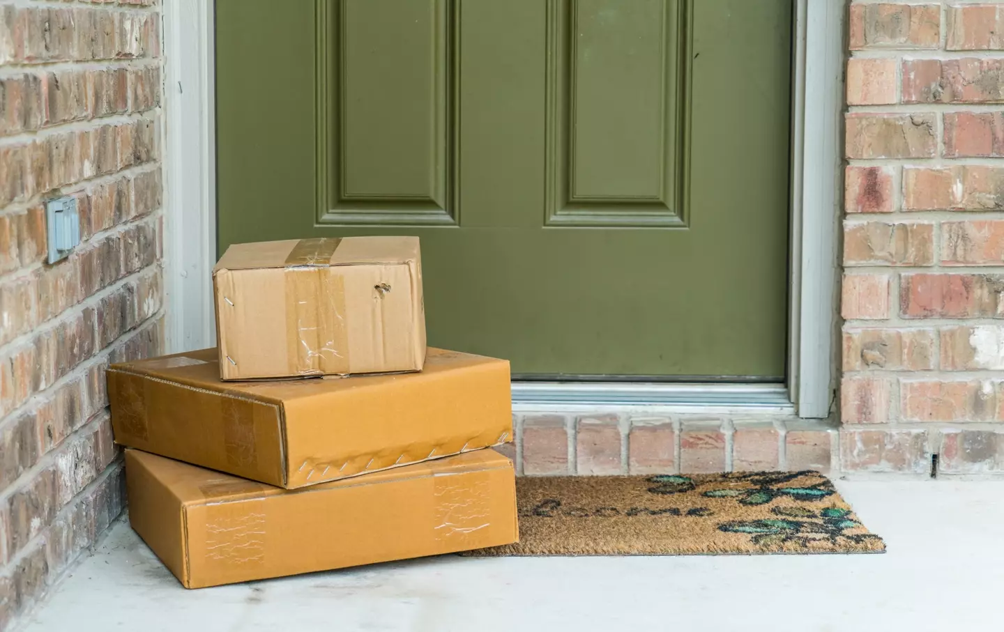 For most couriers, you don't have to open the door (