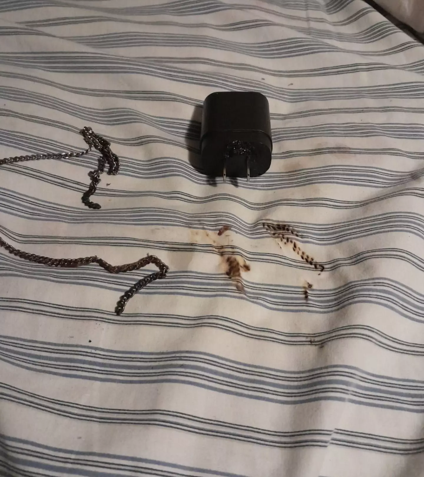 The mum said her son had been charging his tablet on his bed while he slept (Kennedy News and Media)