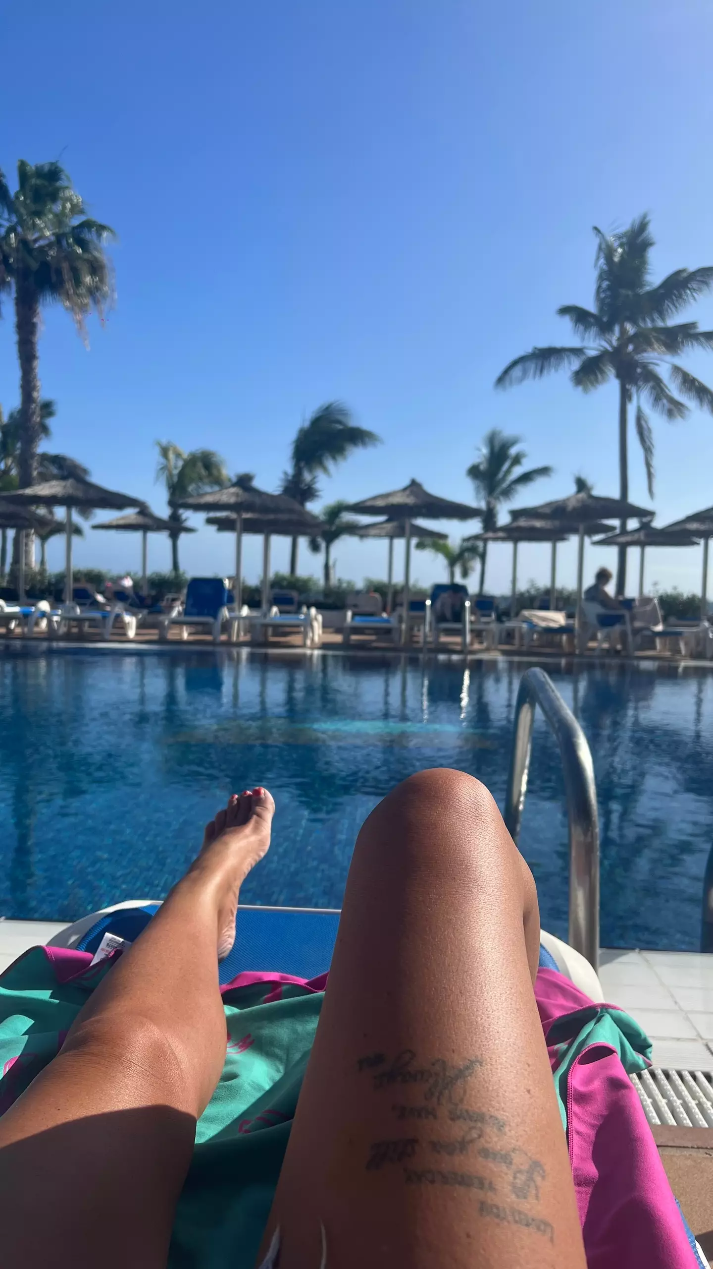 The pair spent some time at the beach before sneaking into a luxury hotel to use its facilities.