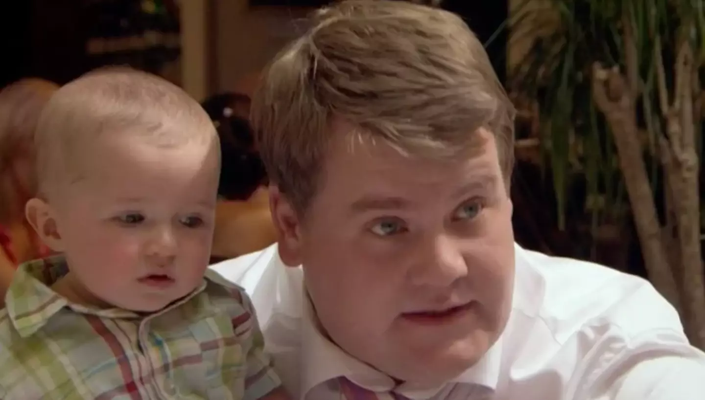 Hartland played Neil 'the Baby' as an infant (BBC)