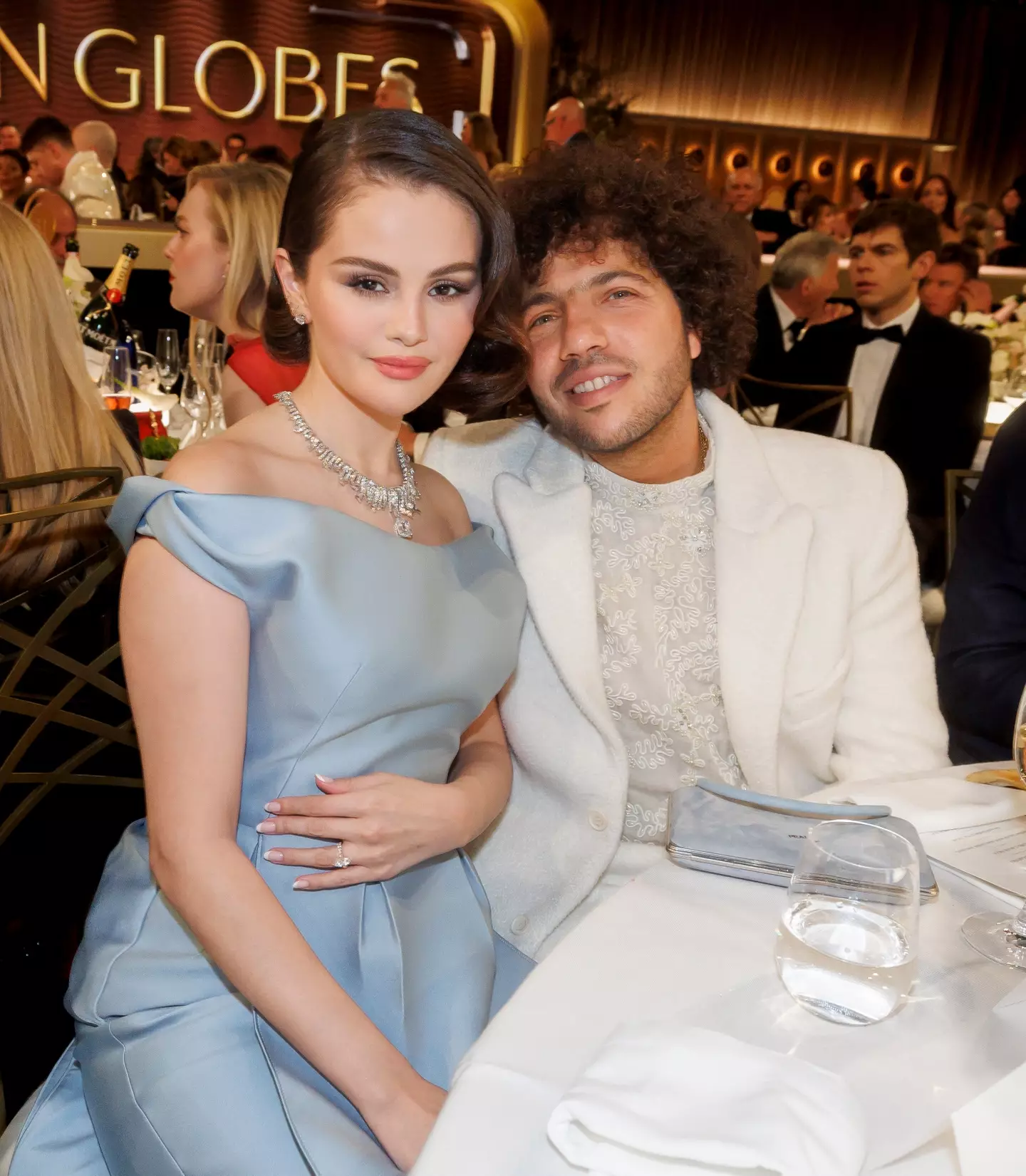 The couple announced their engagement in December (Christopher Polk/GG2025/Penske Media via Getty Images)