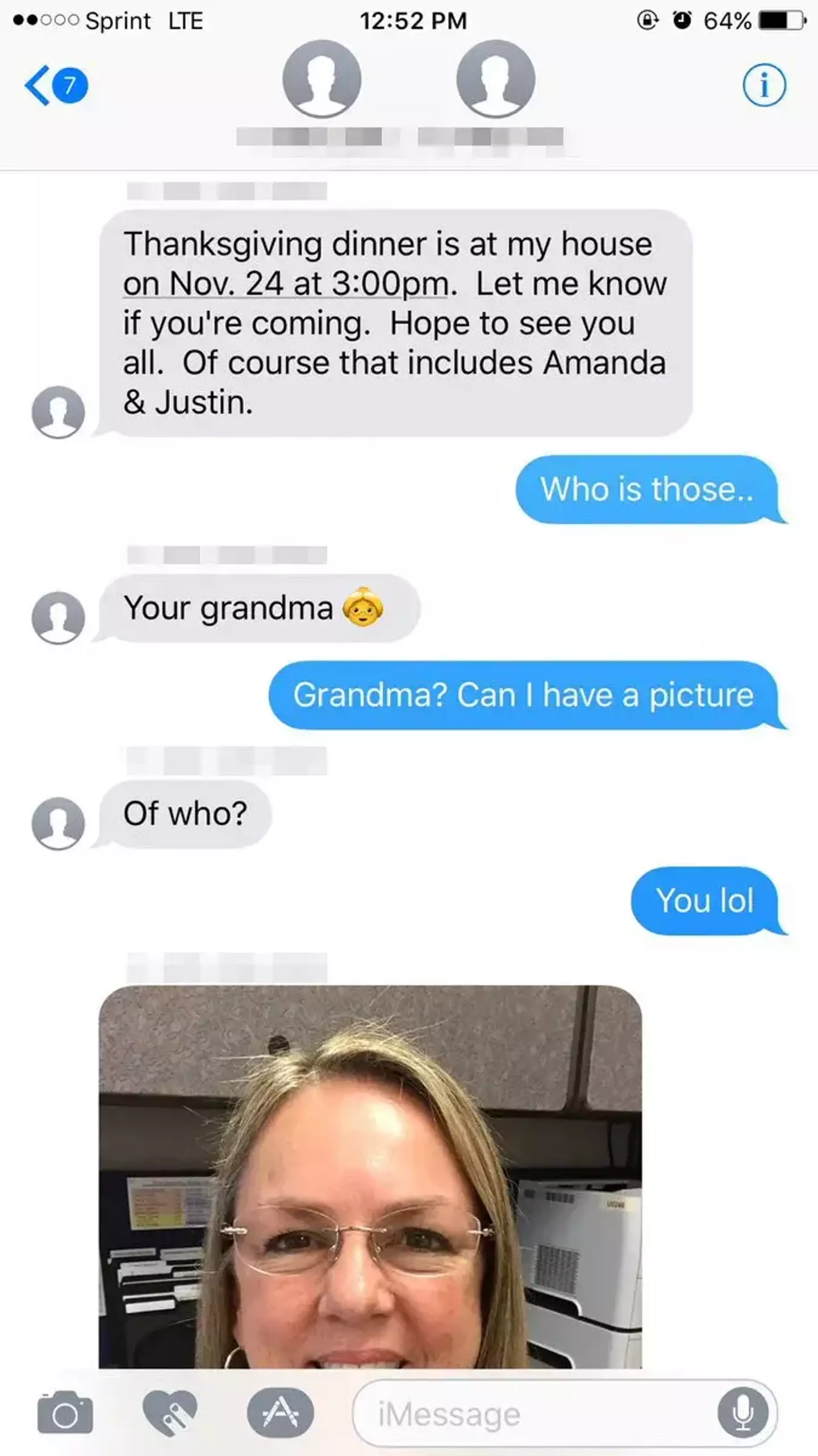 Wanda accidentally messaged Jamal - and a Thanksgiving tradition was born (Jamal Hinton/Twitter)