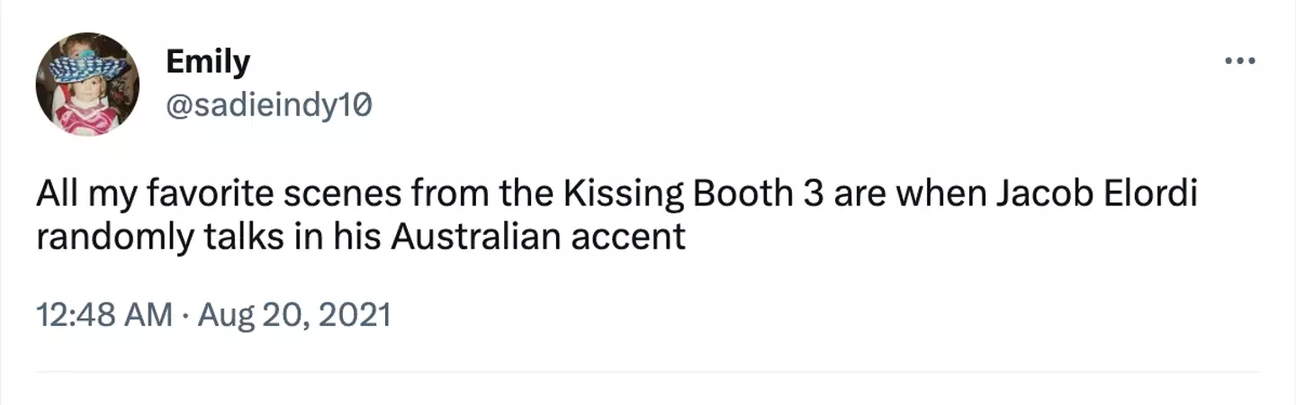 A number of fans spotted Elordi's accent in the movie.