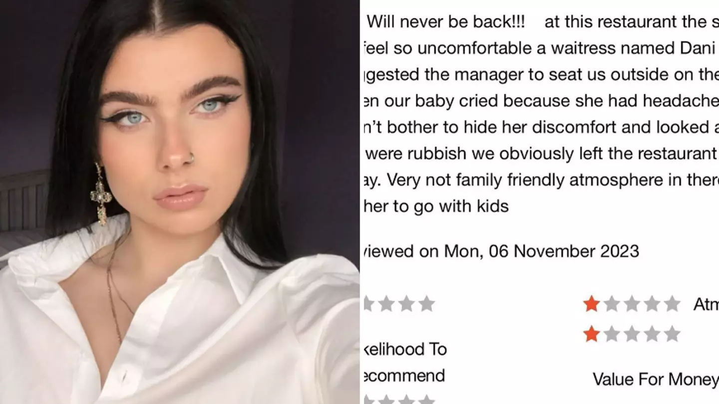 Waitress has hilarious reaction to 1-star review left by family with ‘screaming child’