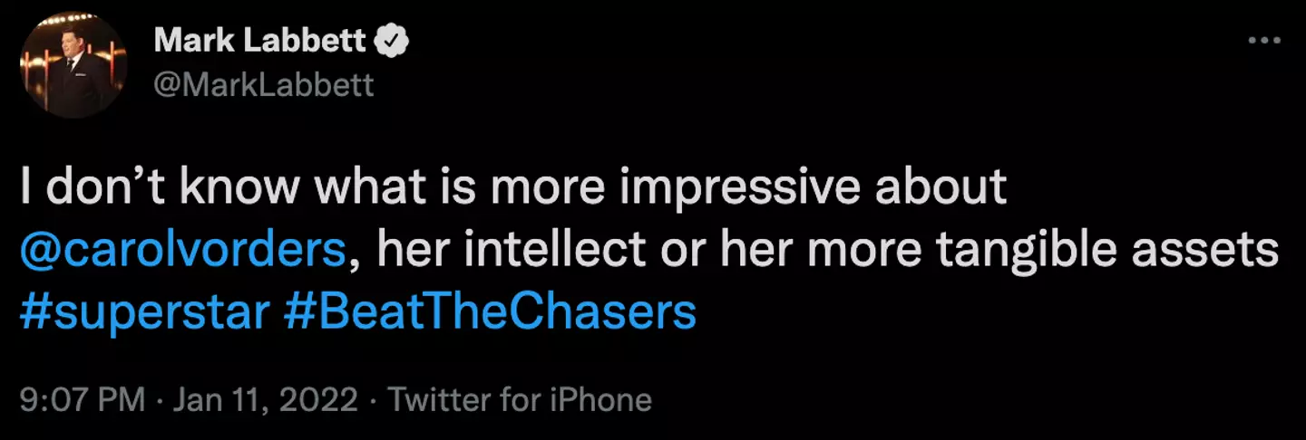 Mark's tweet didnt quite hit the right note (