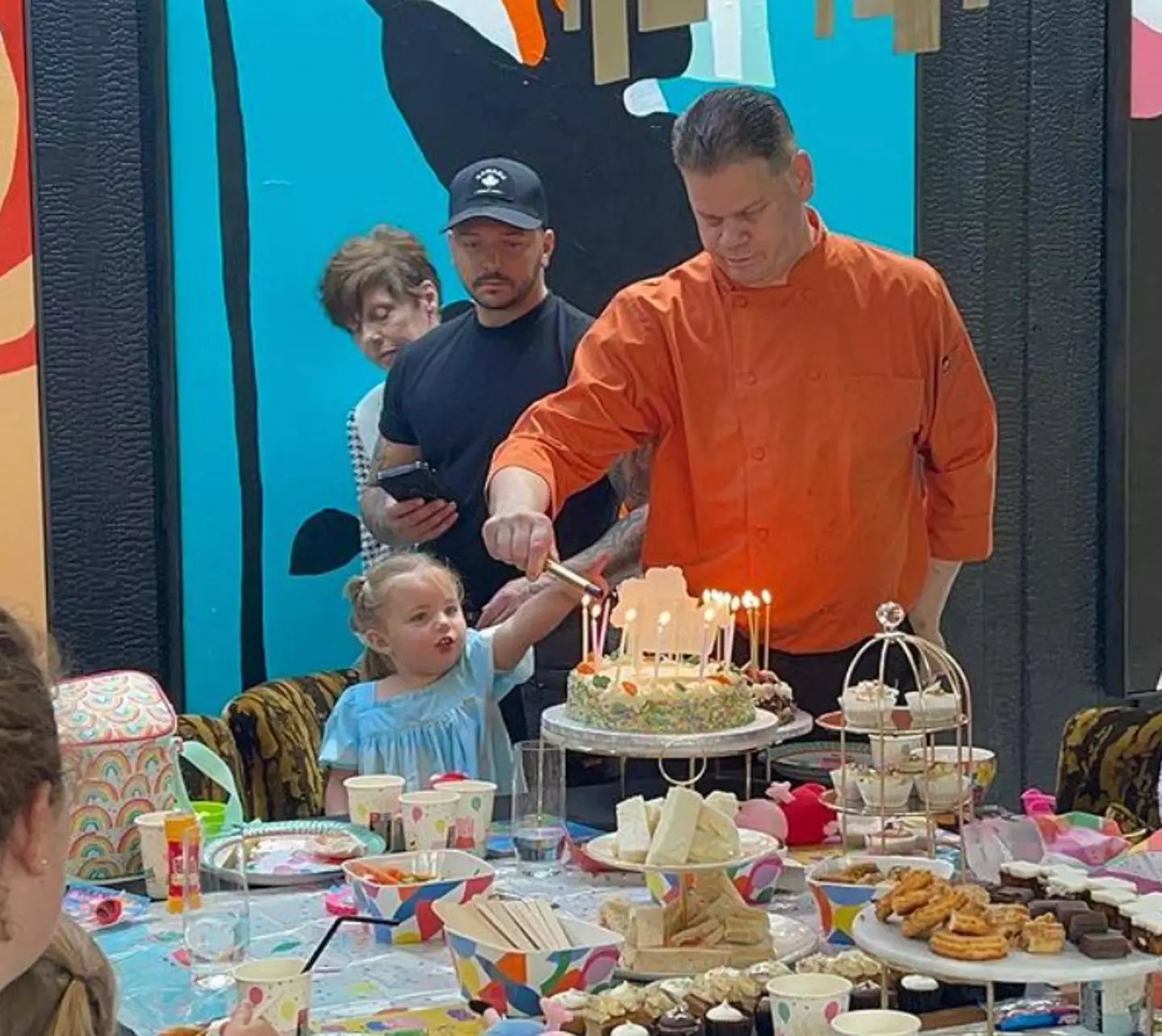 The three-year-old's birthday bash was Peppa Pig themed.