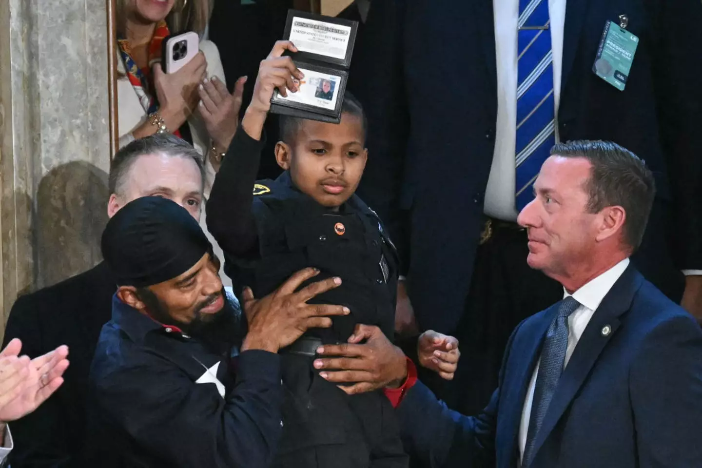 Donald Trump made DJ Daniel, 13, an agent of the United States Secret Service (SAUL LOEB / Contributor / Getty Images)