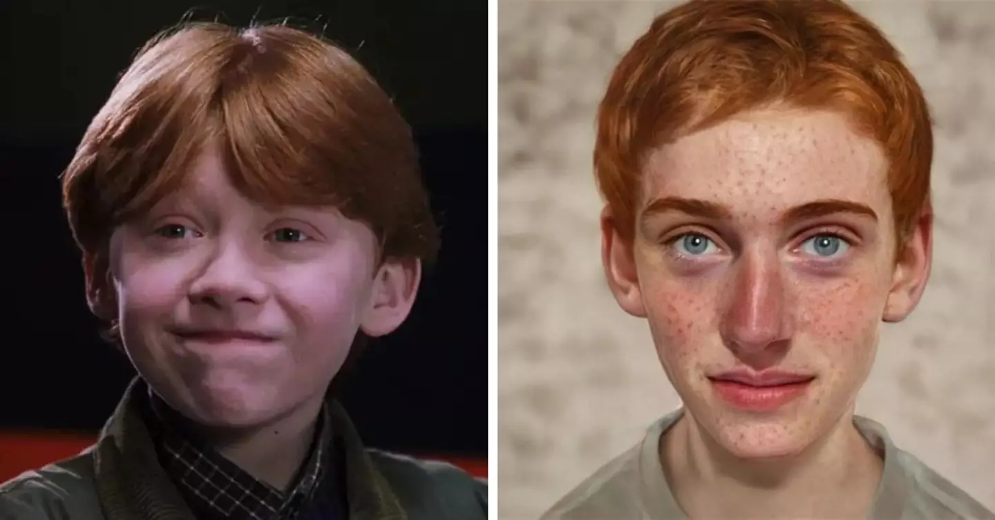 Rupert Grint as Ron Weasley and Msbananaanna's version. (