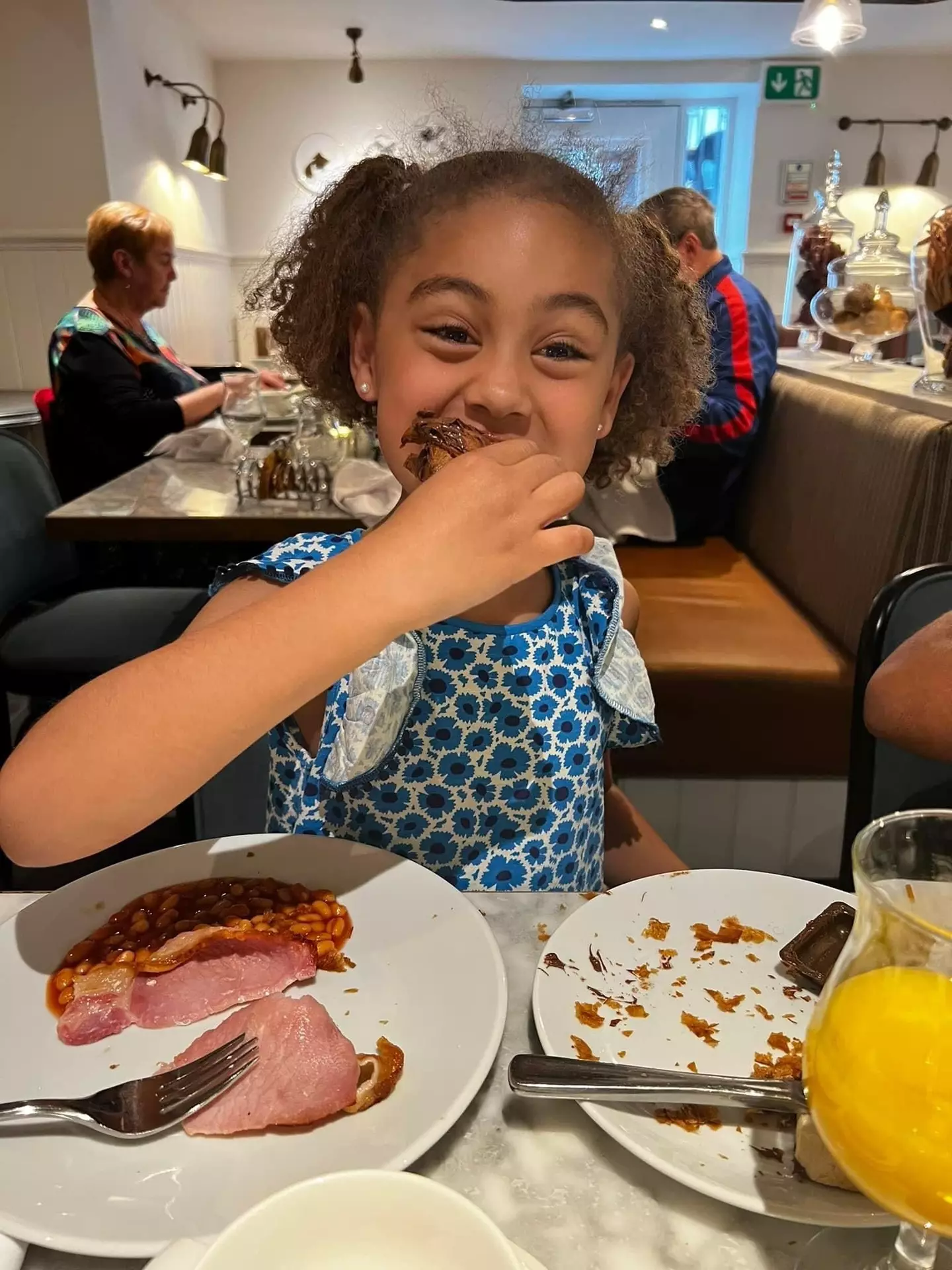 The little girl can finally eat her favourite food just in time for Easter Sunday.