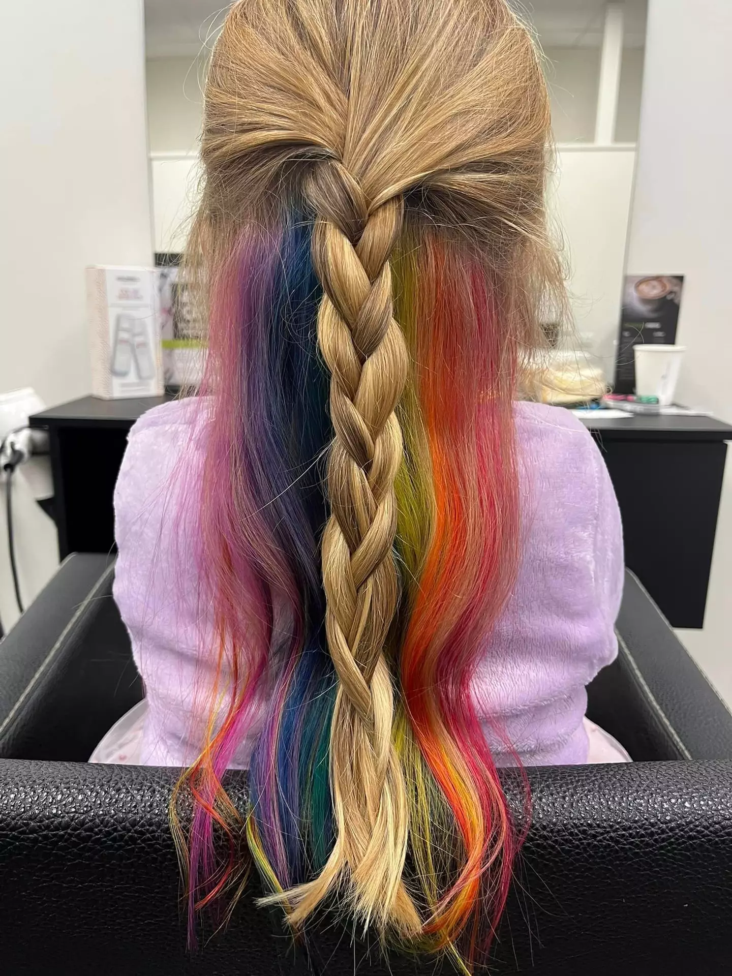 The four-year-old described herself as a 'unicorn' after getting her hair done.