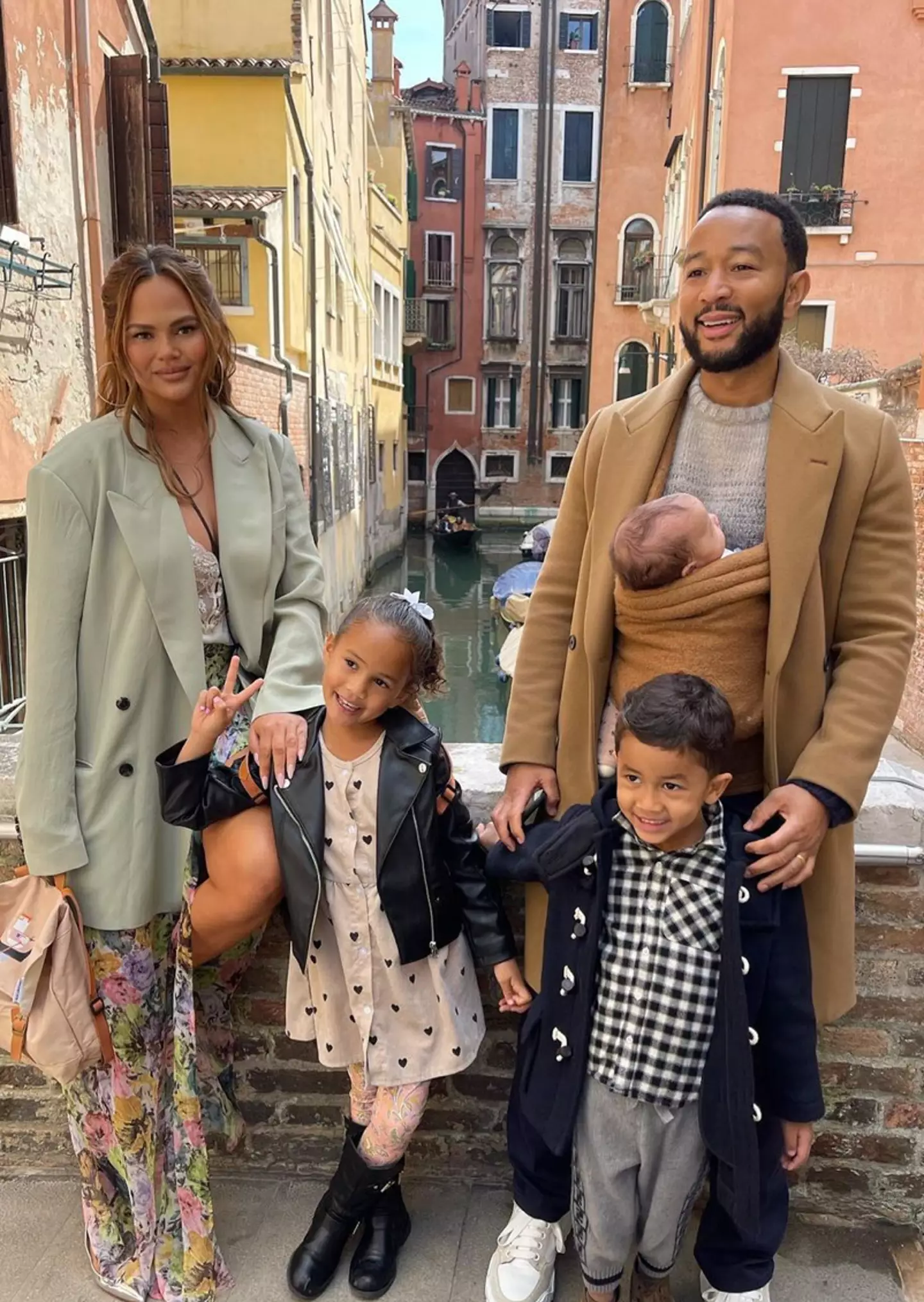 Chrissy Teigen and John Legend visited Italy with their kids.