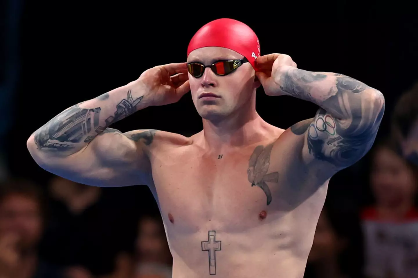 Olympic swimmers have been scoring some pretty low swim times in this year's Paris Games. (Maddie Meyer / Staff / Getty Images)