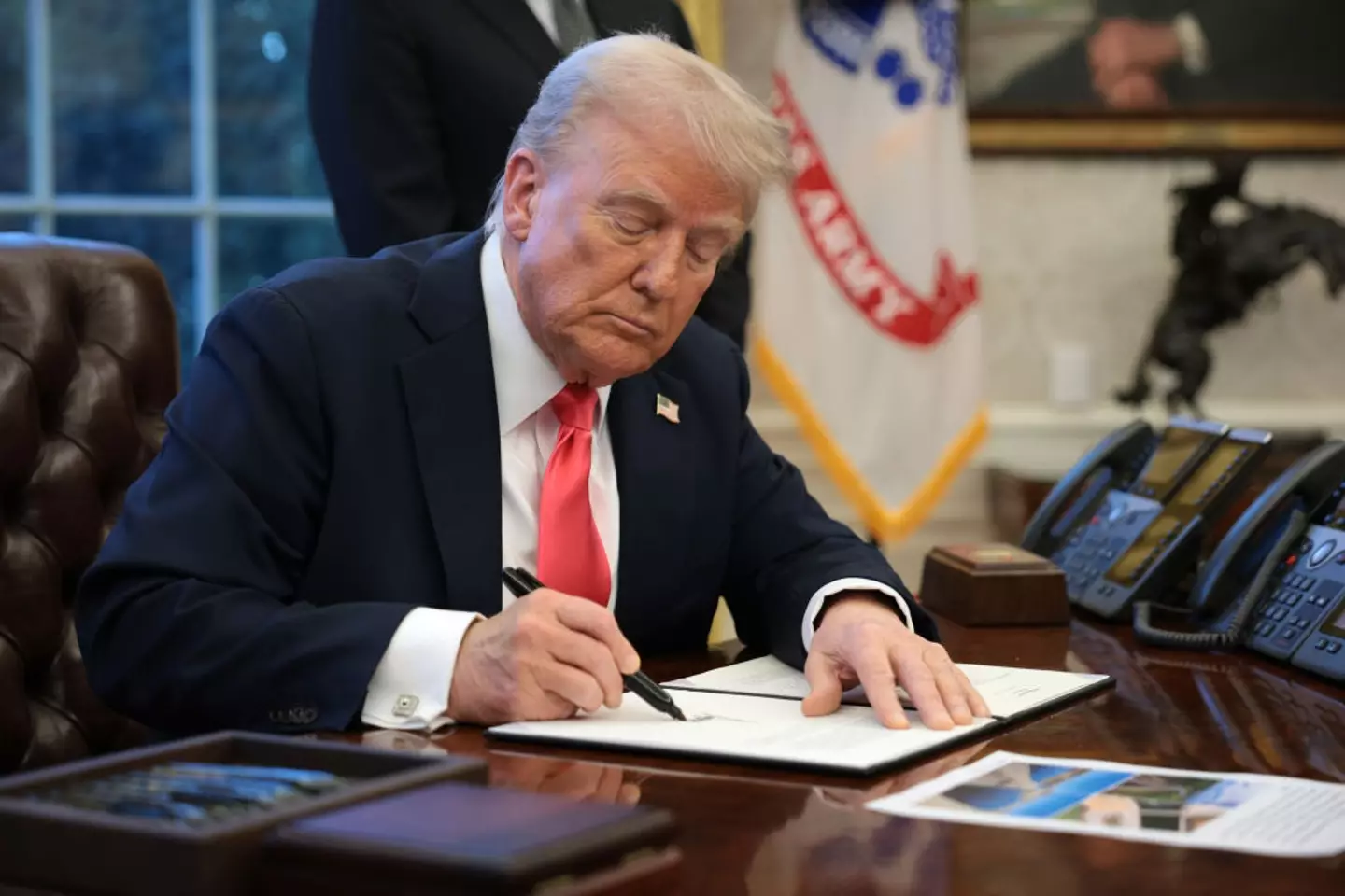 Donald Trump is set to sign an executive order to make English the official language of the United States (Alex Wong / Staff / Getty Images)